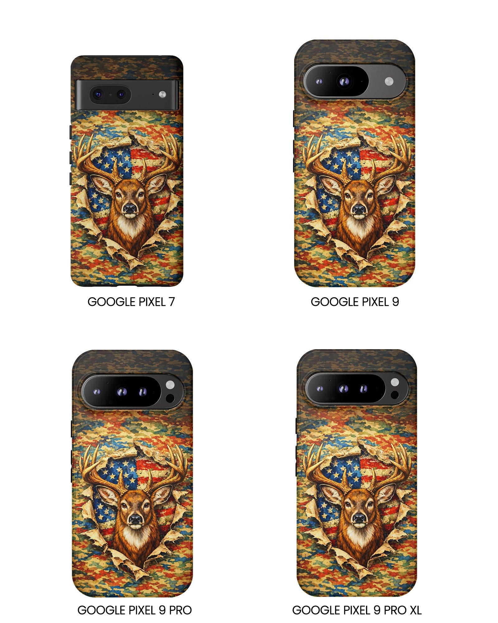 HUNTING DEER CAMOUFLAGE STARS AND STRIPES  PHONE CASE  - TLNT0405261