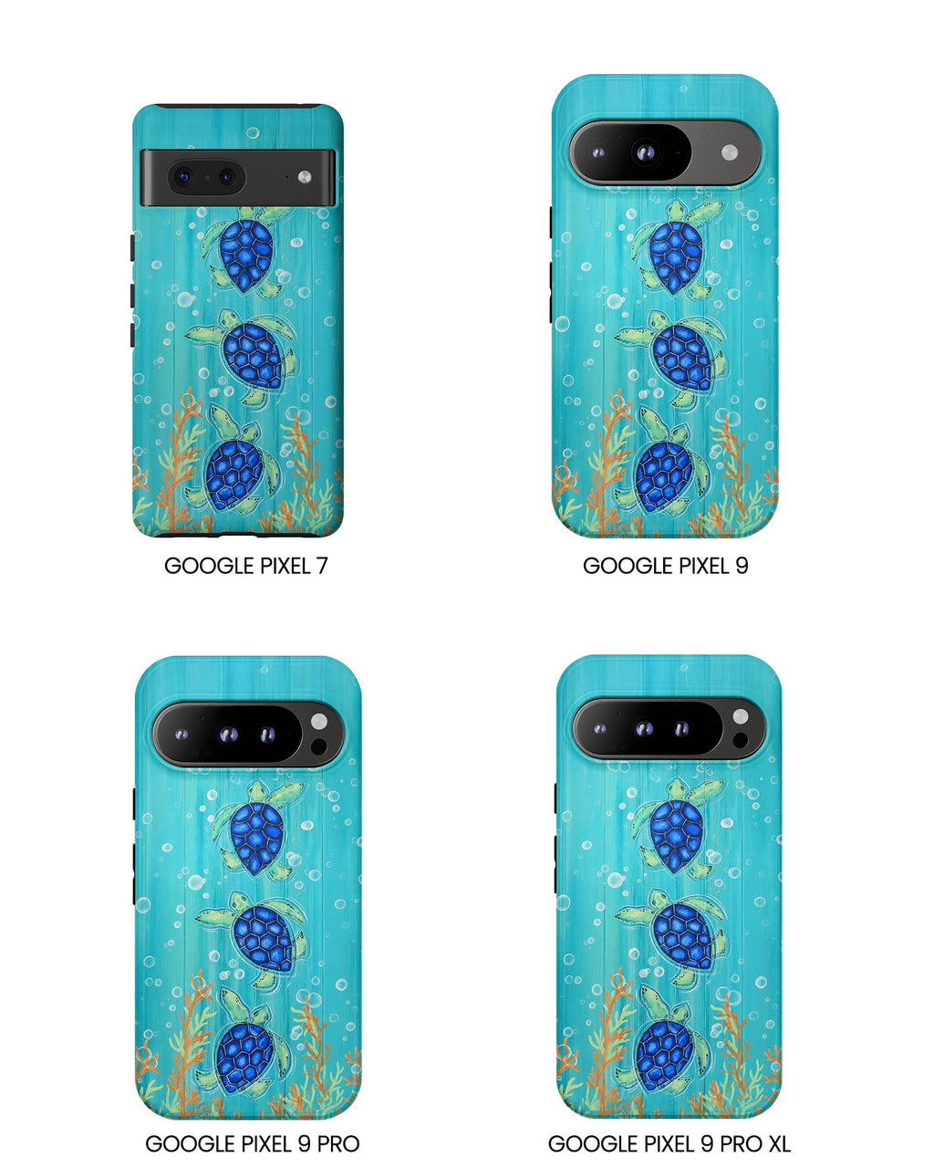 THREE SEA TURTLE PHONE CASE  - TLTW2804264
