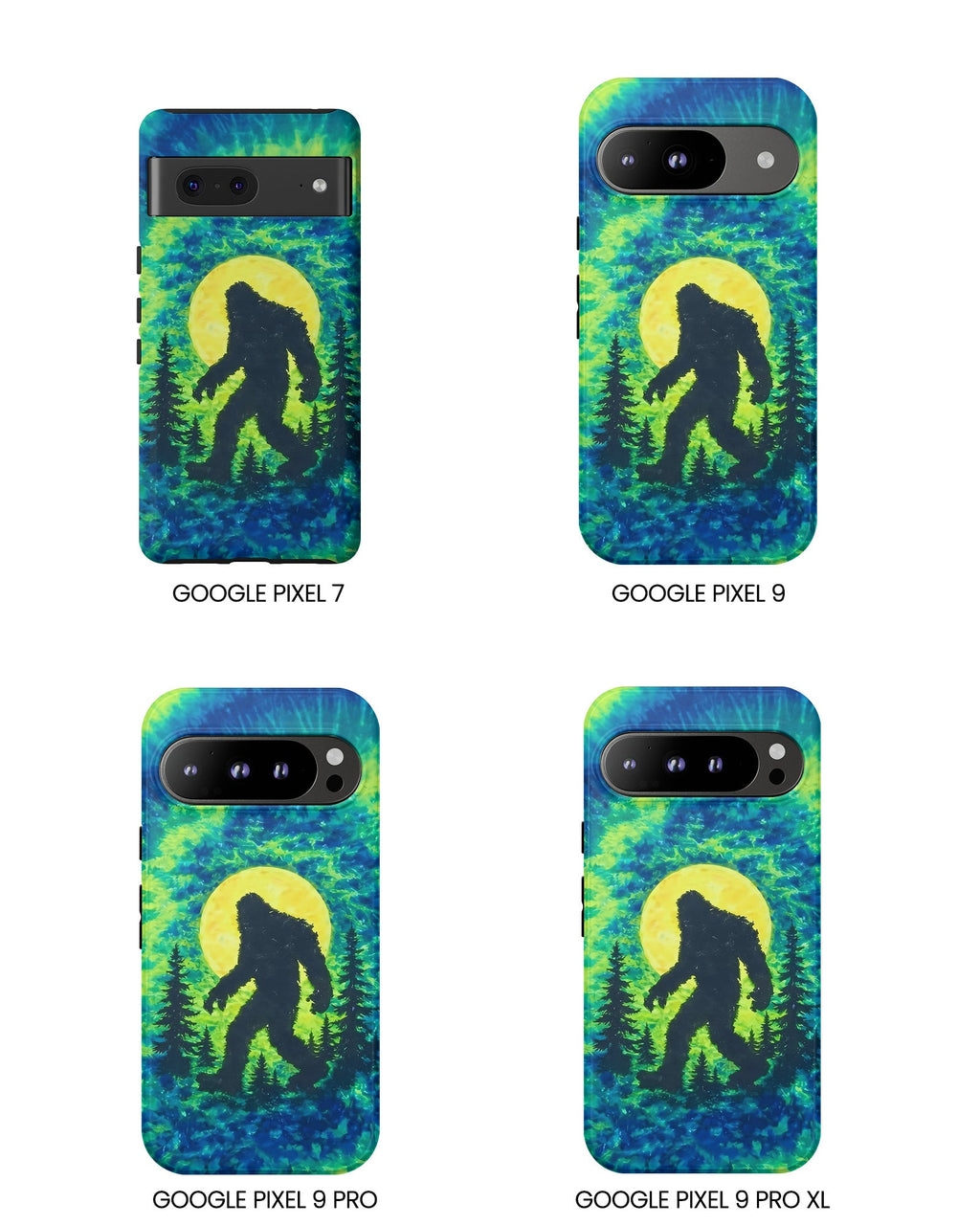 BIGFOOT IN THE FOREST GREEN BLUE SWIRL  PHONE CASE  - TLNO0505262