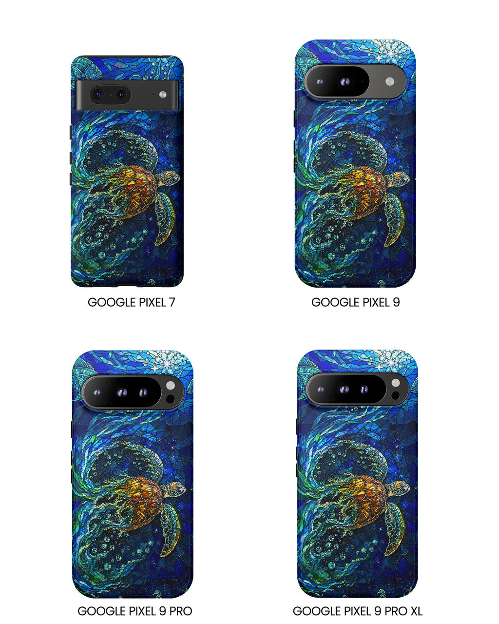 SEA TURTLE OCEAN STAINED GLASS PATTERN  PHONE CASE  - TLTW2804263