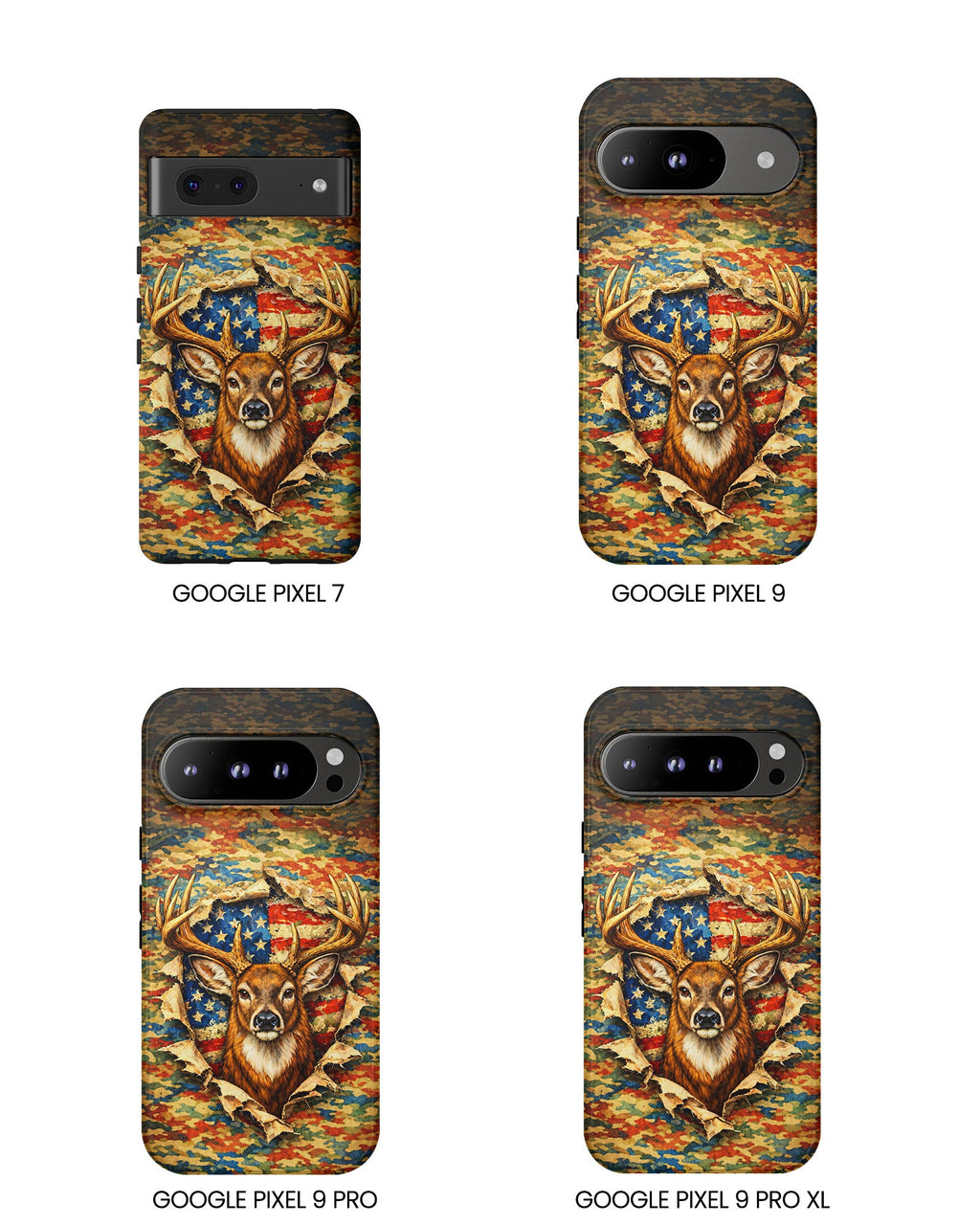 HUNTING DEER CAMOUFLAGE STARS AND STRIPES  PHONE CASE  - TLNT0405261