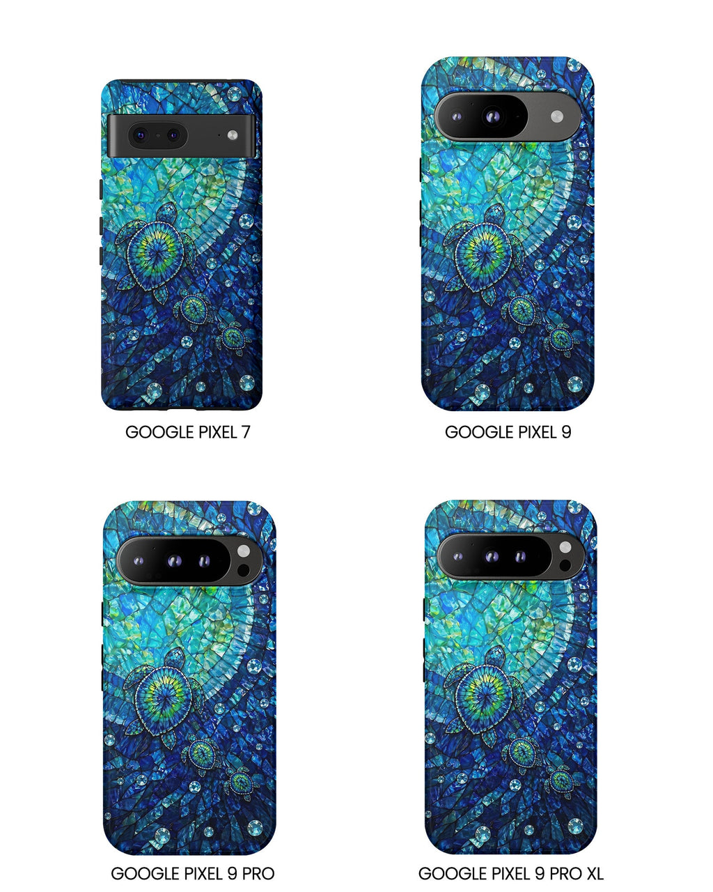 SEA TURTLE BLUE OCEAN STAINED GLASS PATTERN  PHONE CASE  - TLNO2904265