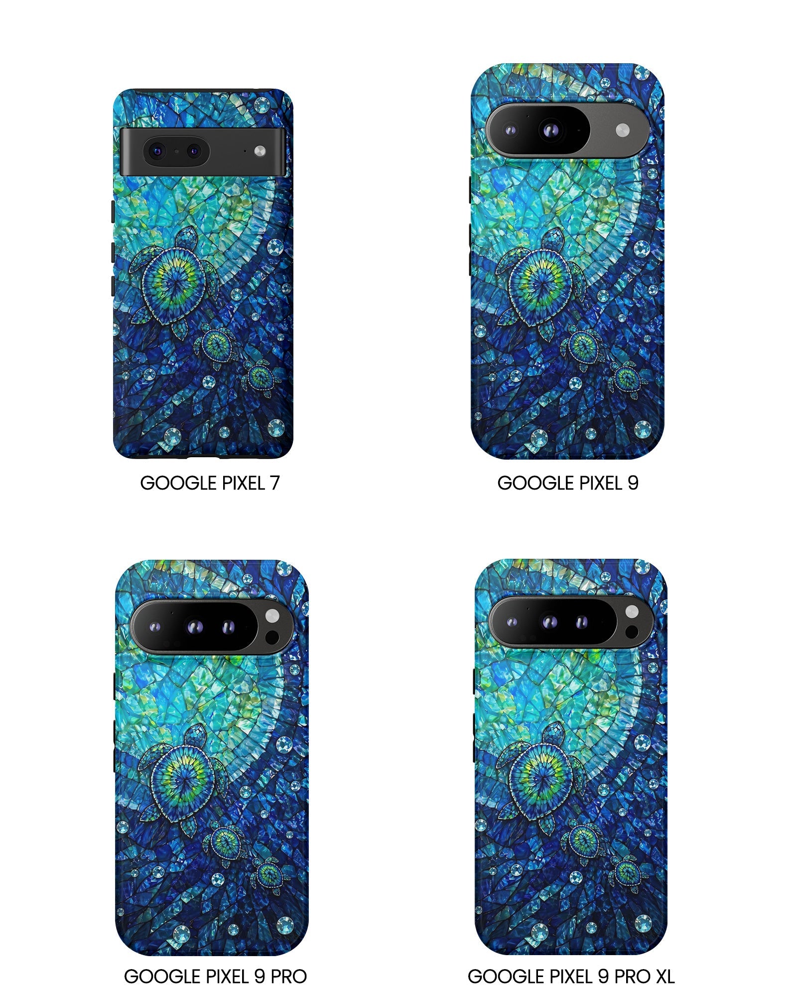SEA TURTLE BLUE OCEAN STAINED GLASS PATTERN  PHONE CASE  - TLNO2904265