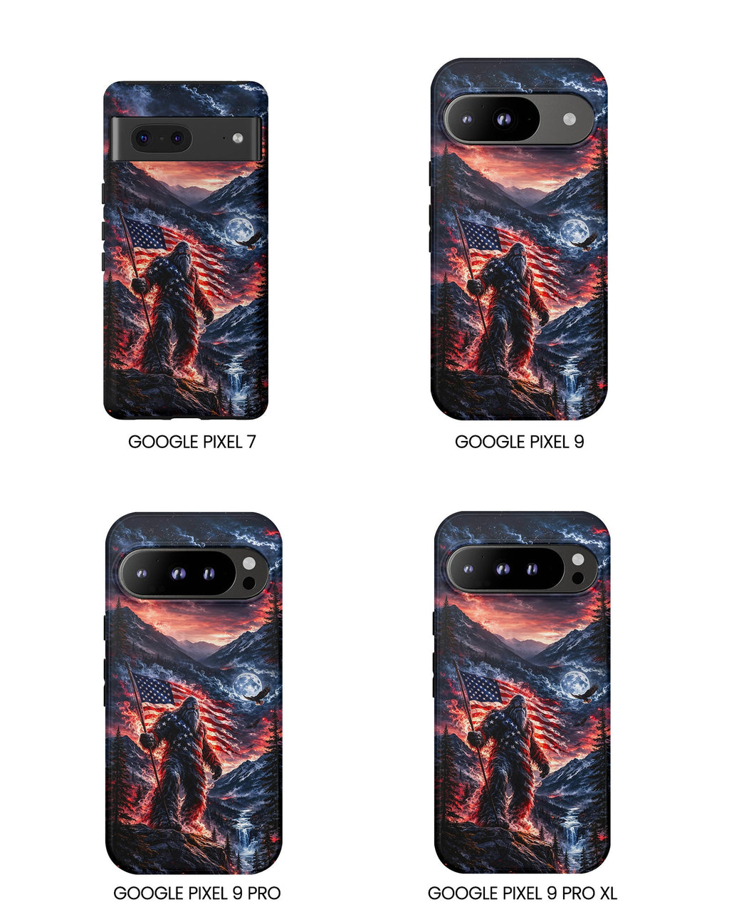 BIGFOOT WITH FLAG  PHONE CASE - TLHG0405266