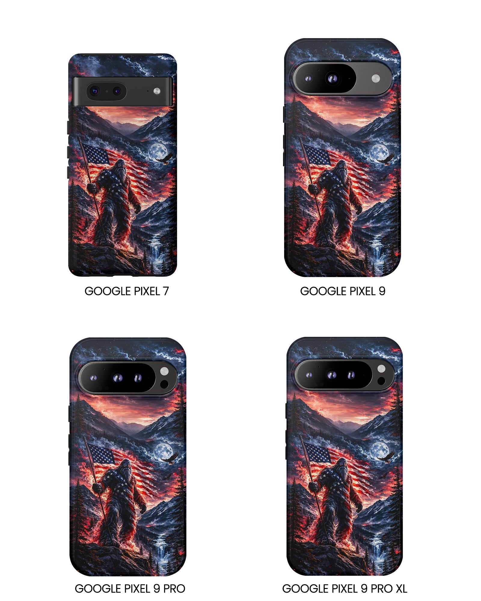 BIGFOOT WITH FLAG  PHONE CASE - TLHG0405266