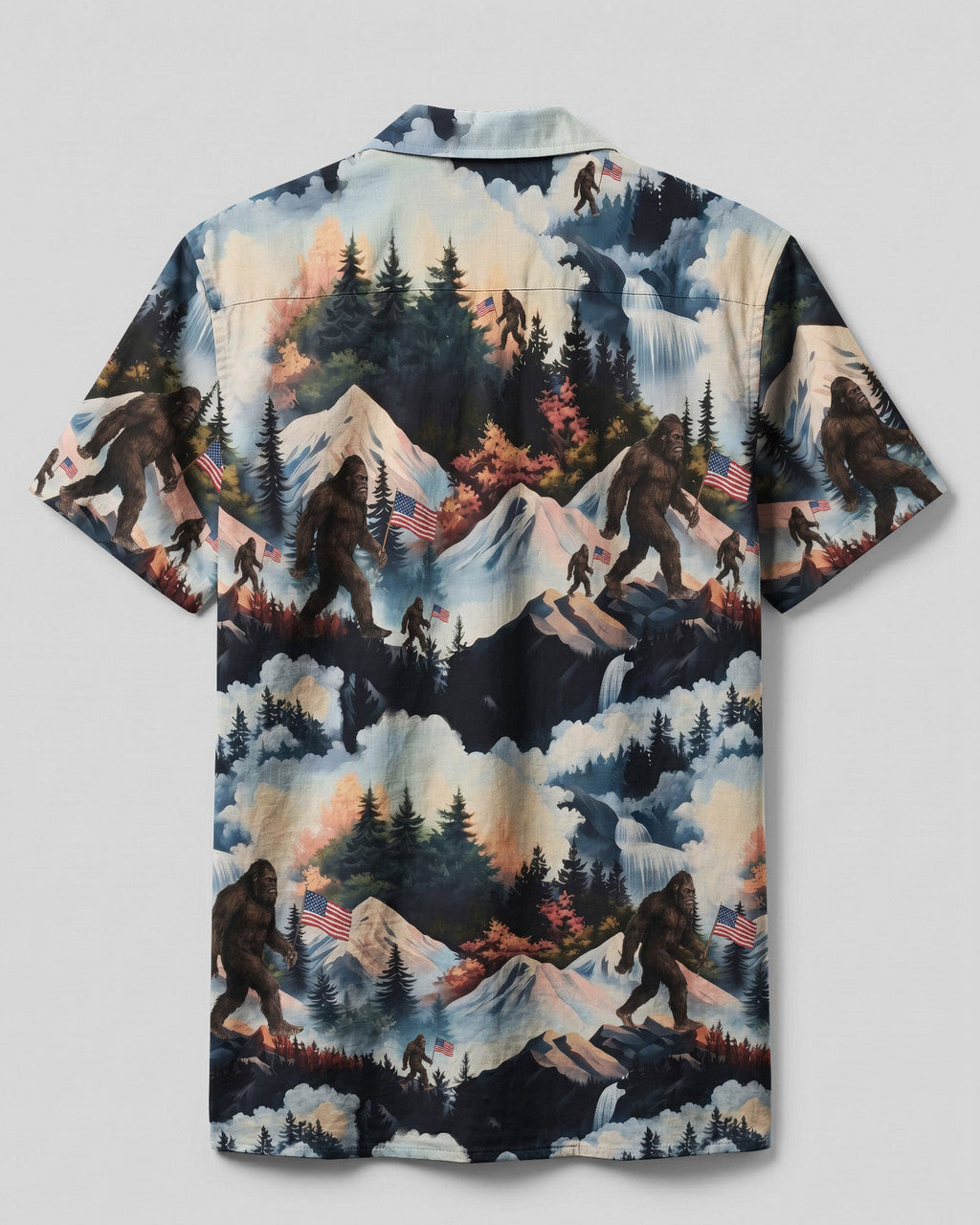 LANDSCAPE BIGFOOT WITH FLAG CAMP SHIRT   - TLNO2206261