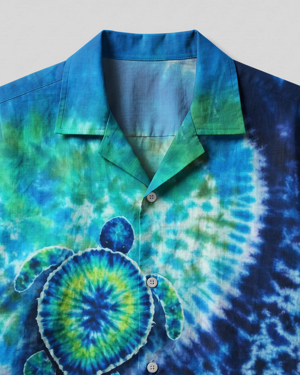 SEA TURTLE BLUE OCEAN SWIRL CAMP SHIRT  - TLNO1606261
