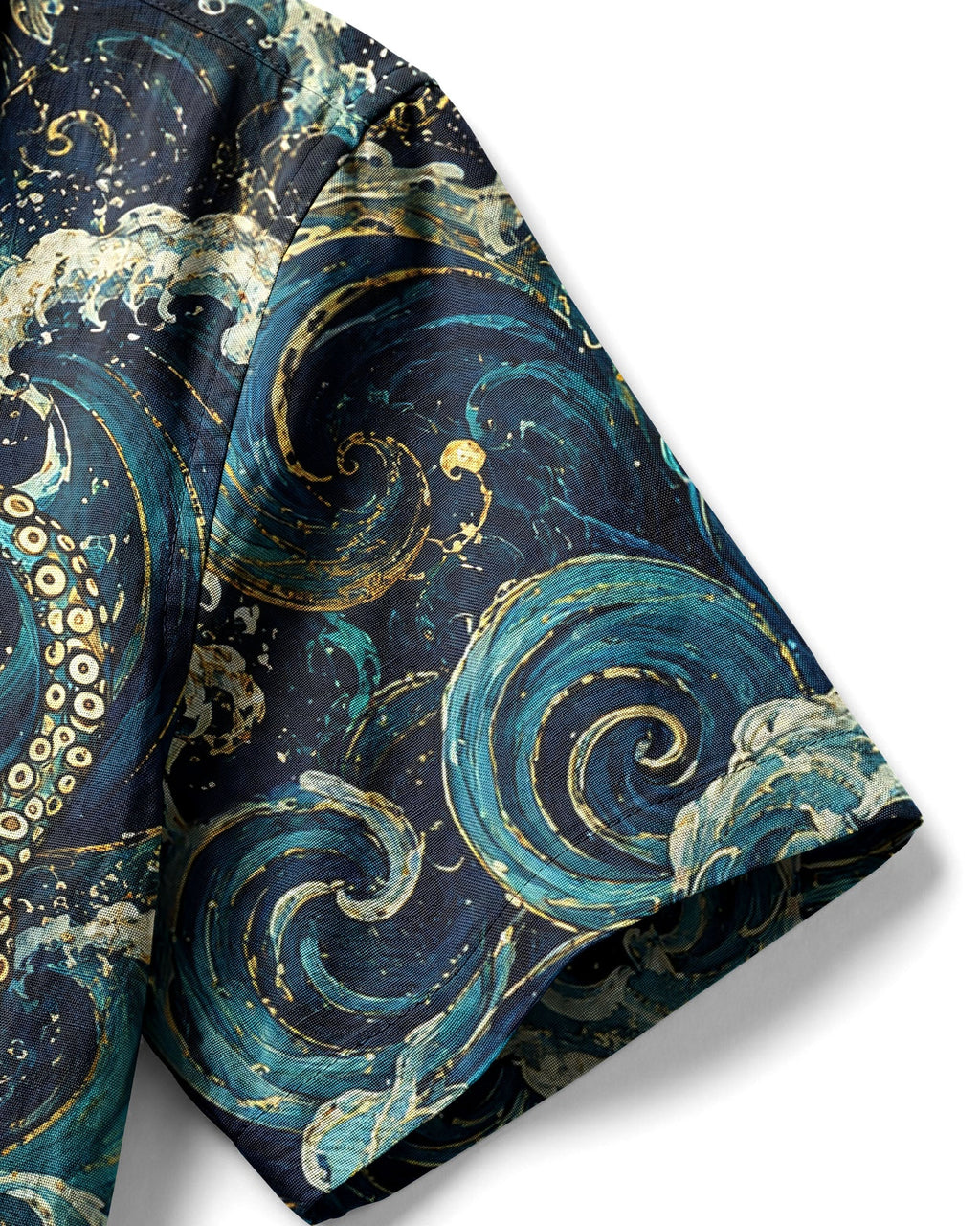 OCTOPUS WAVES ART CAMP SHIRT   - TLNT1506263