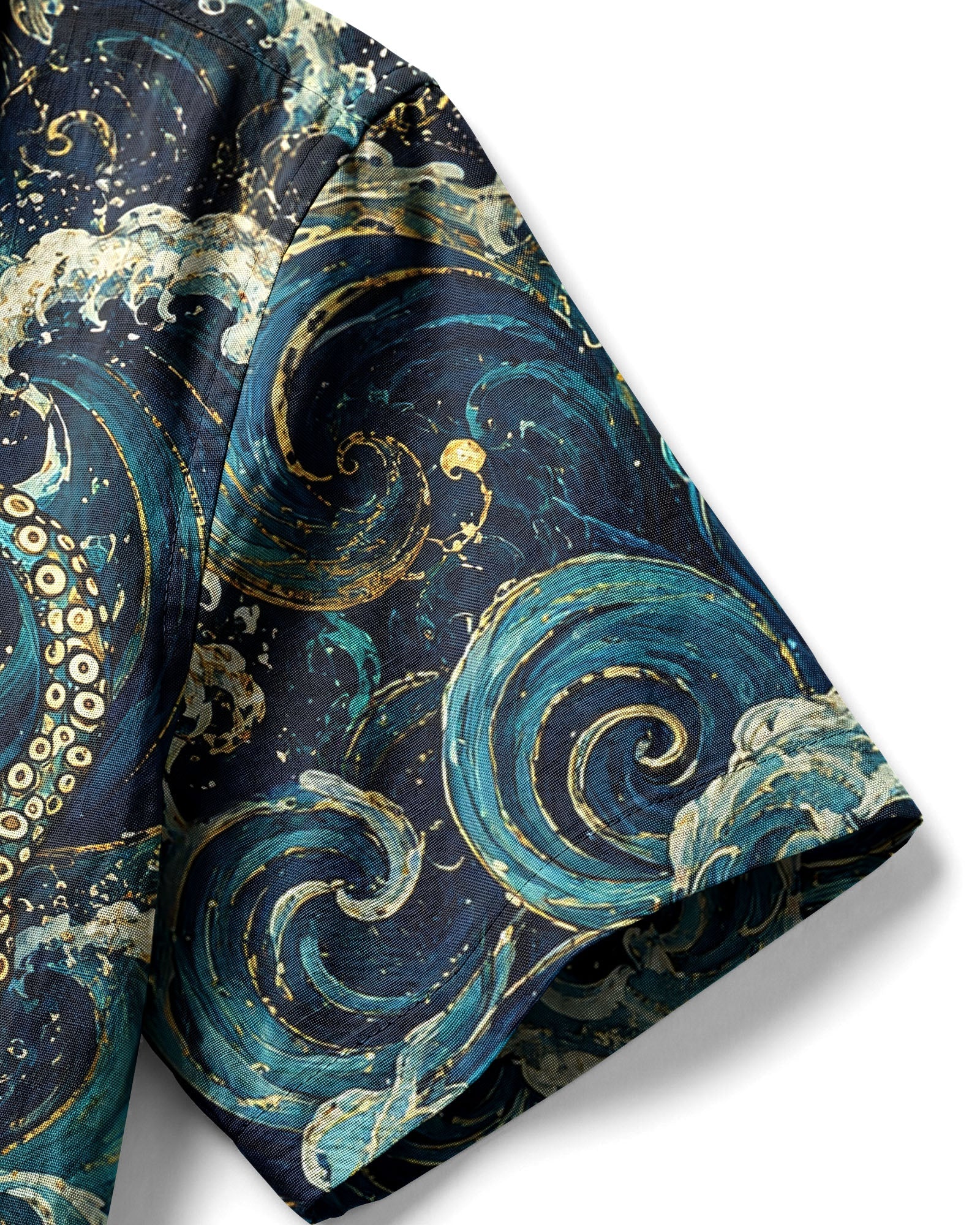 OCTOPUS WAVES ART CAMP SHIRT   - TLNT1506263