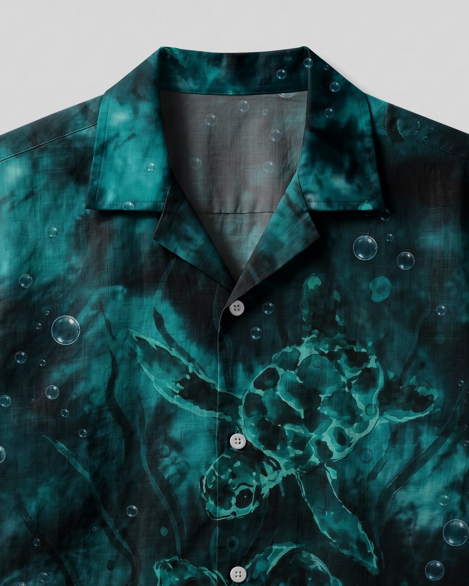 MYSTIC TEAL UNDERWATER SEA TURTLES  CAMP SHIRT - RITD1706261