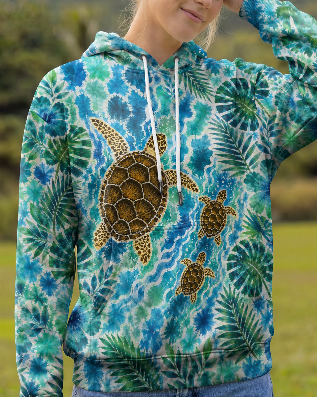 TROPICAL TURTLES VIBRANT OCEAN ALL OVER PRINT  - TLTW2406261