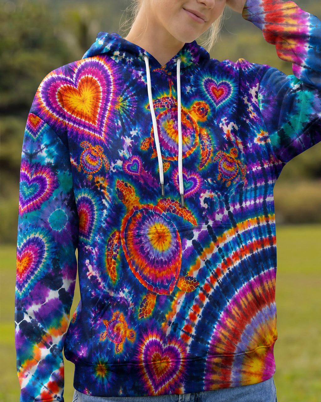 RADIANT SEA TURTLE HEARTS COLORFUL ALL OVER PRINT- KMTM0107261