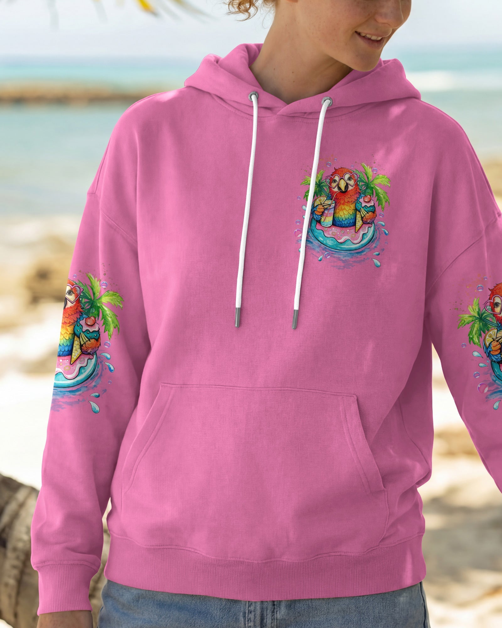 DON'T WORRY BEACH HAPPY PARROT ALL OVER PRINT - TLTW1504261
