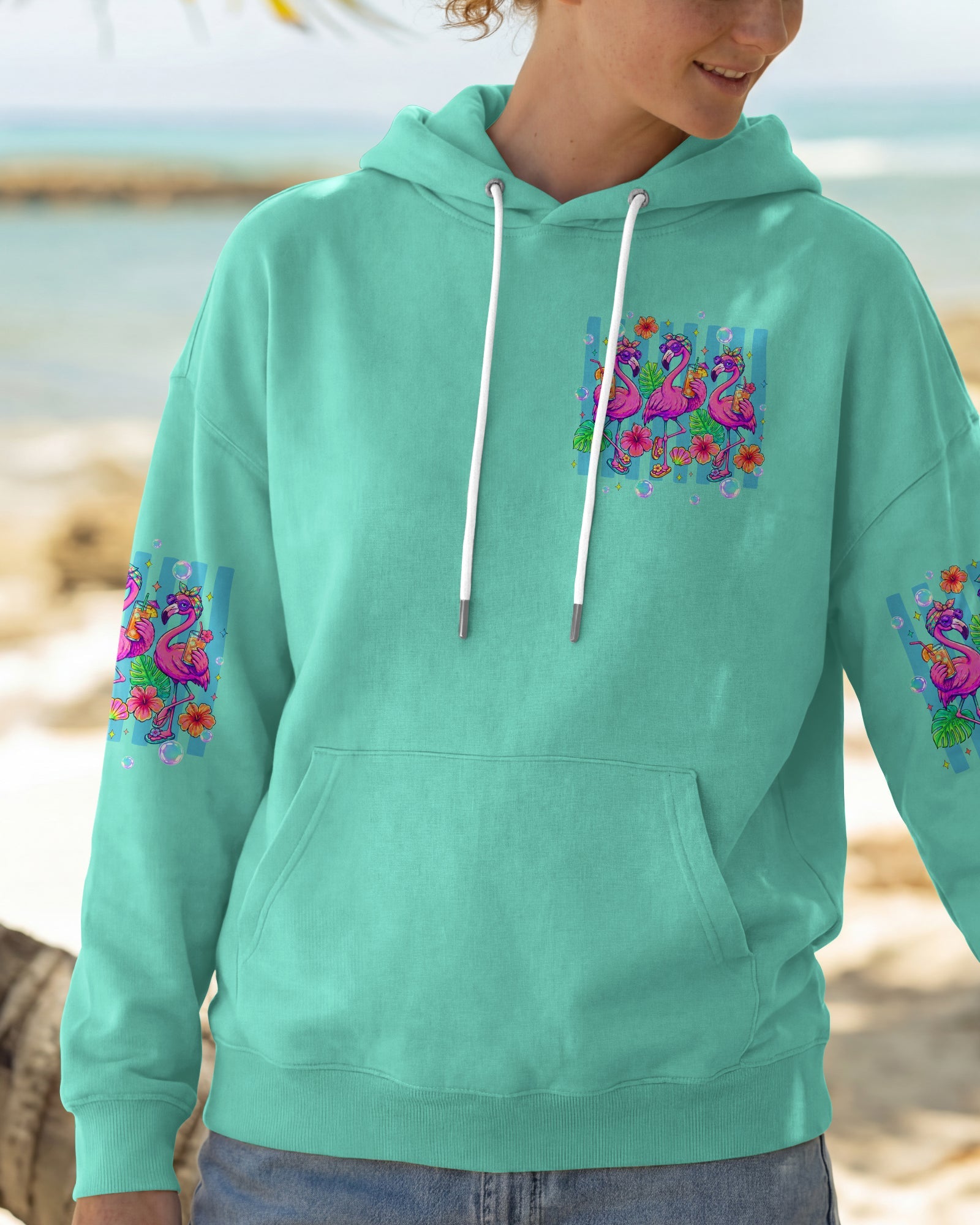 SANDY TOES SUNKISSED NOSE FLAMINGO ALL OVER PRINT  - TLTW1906261