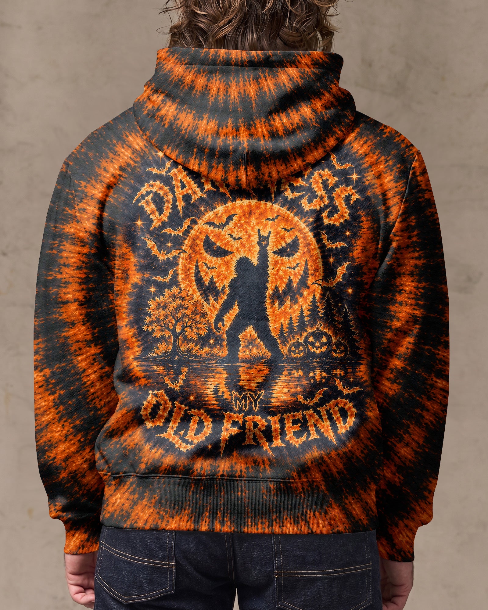 HELLO DARKNESS MY OLD FRIEND BIGFOOT HALLOWEEN ALL OVER PRINT - TLTW1707263