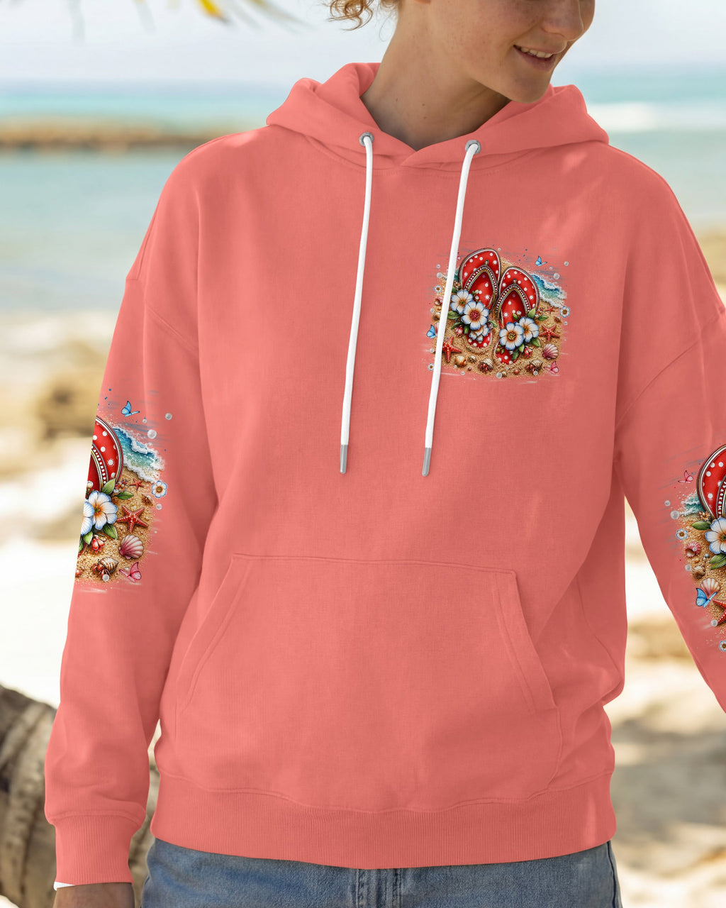 LIFE IS BETTER IN FLIP-FLOPS AND SANDY TOES ALL OVER PRINT   - TLHN1505263