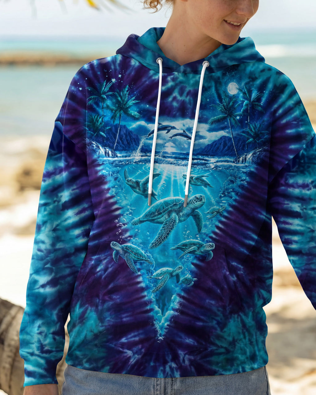 TURTLE MOONLIT PARADISE ALL OVER PRINT - RI0506263