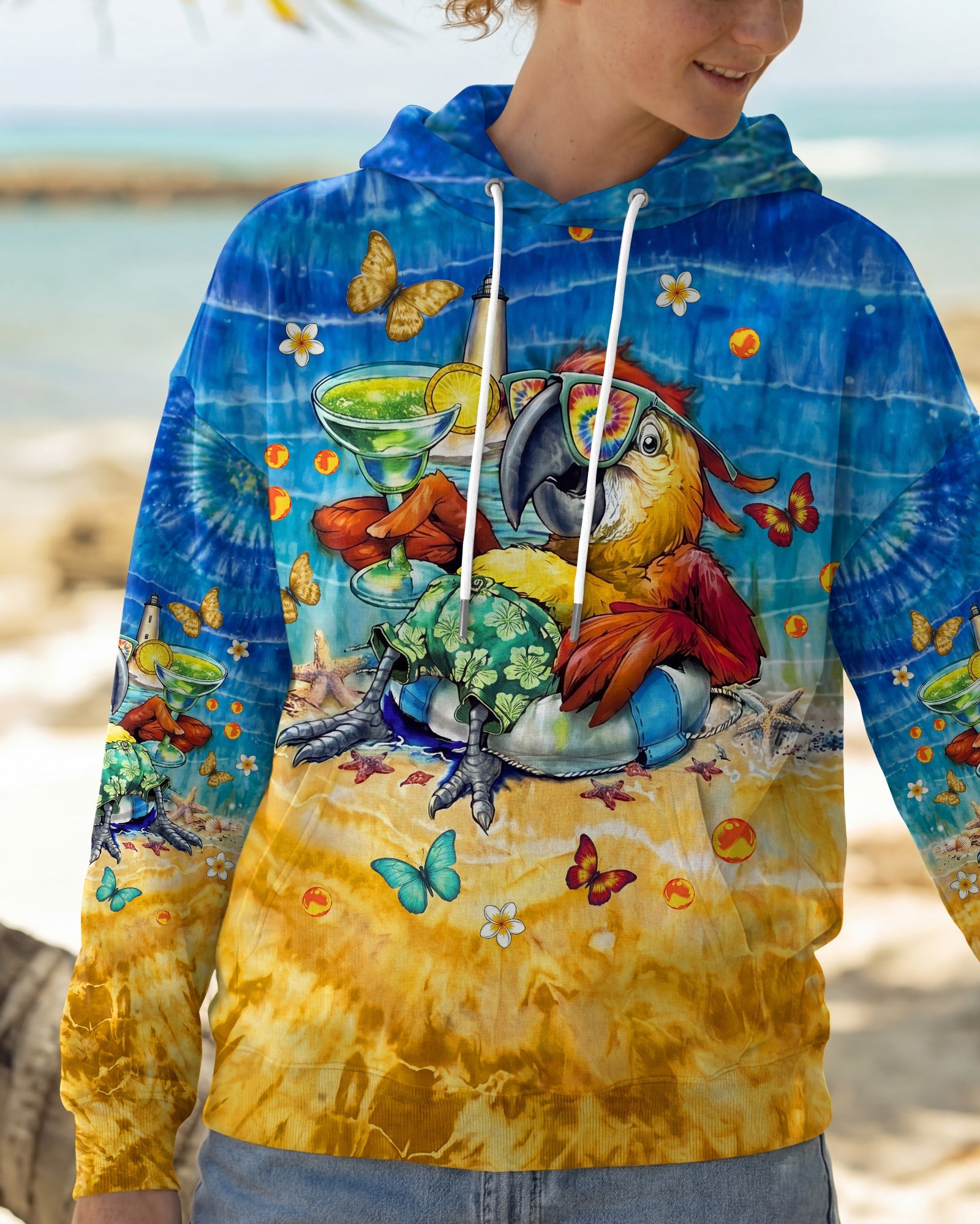 I'M ON ISLAND TIME PARROT ALL OVER PRINT - TLNT0805262