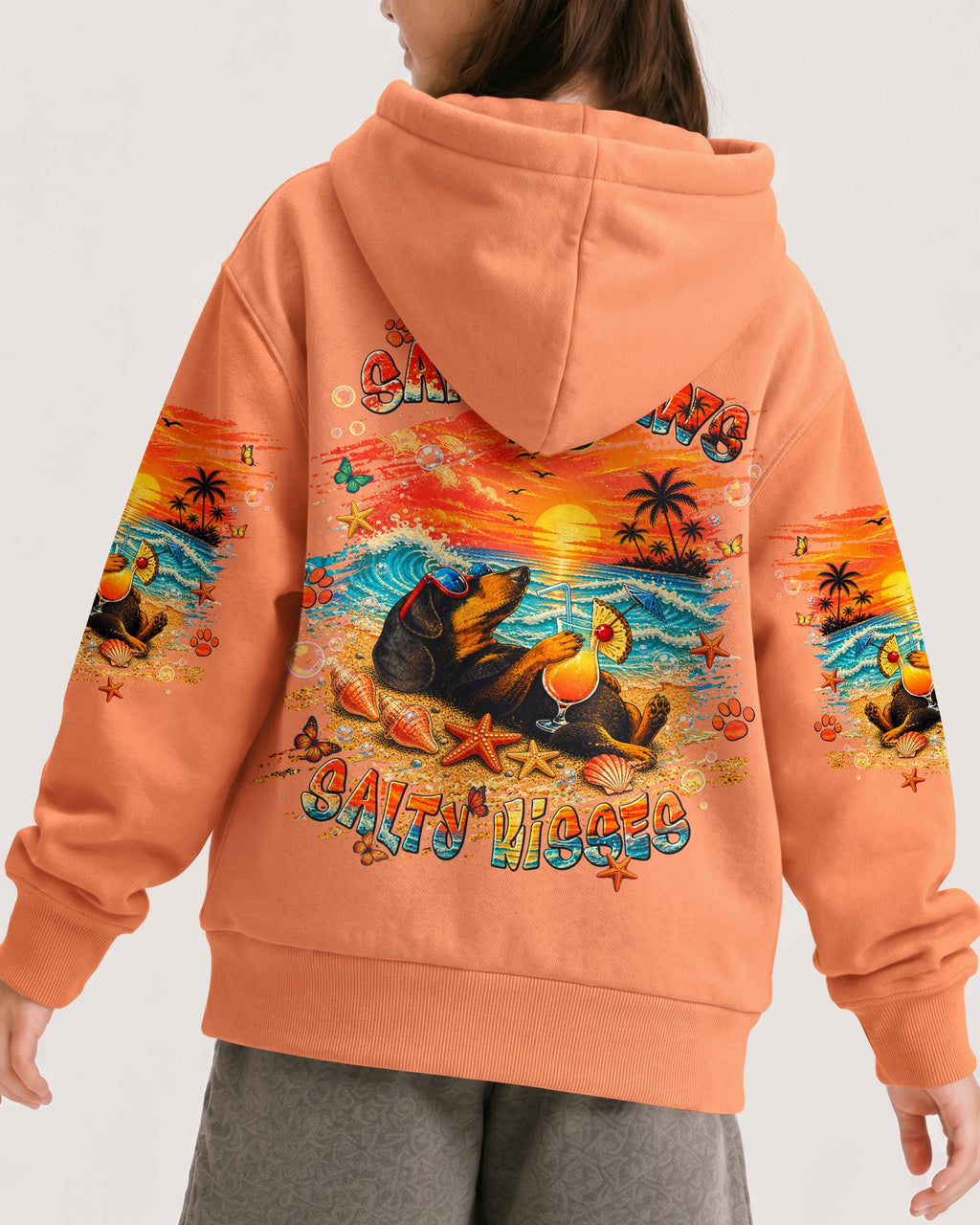 SANDY PAWS AND SALTY KISSES DACHSHUND DOG KIDS ALL OVER PRINT - TLNT2205264