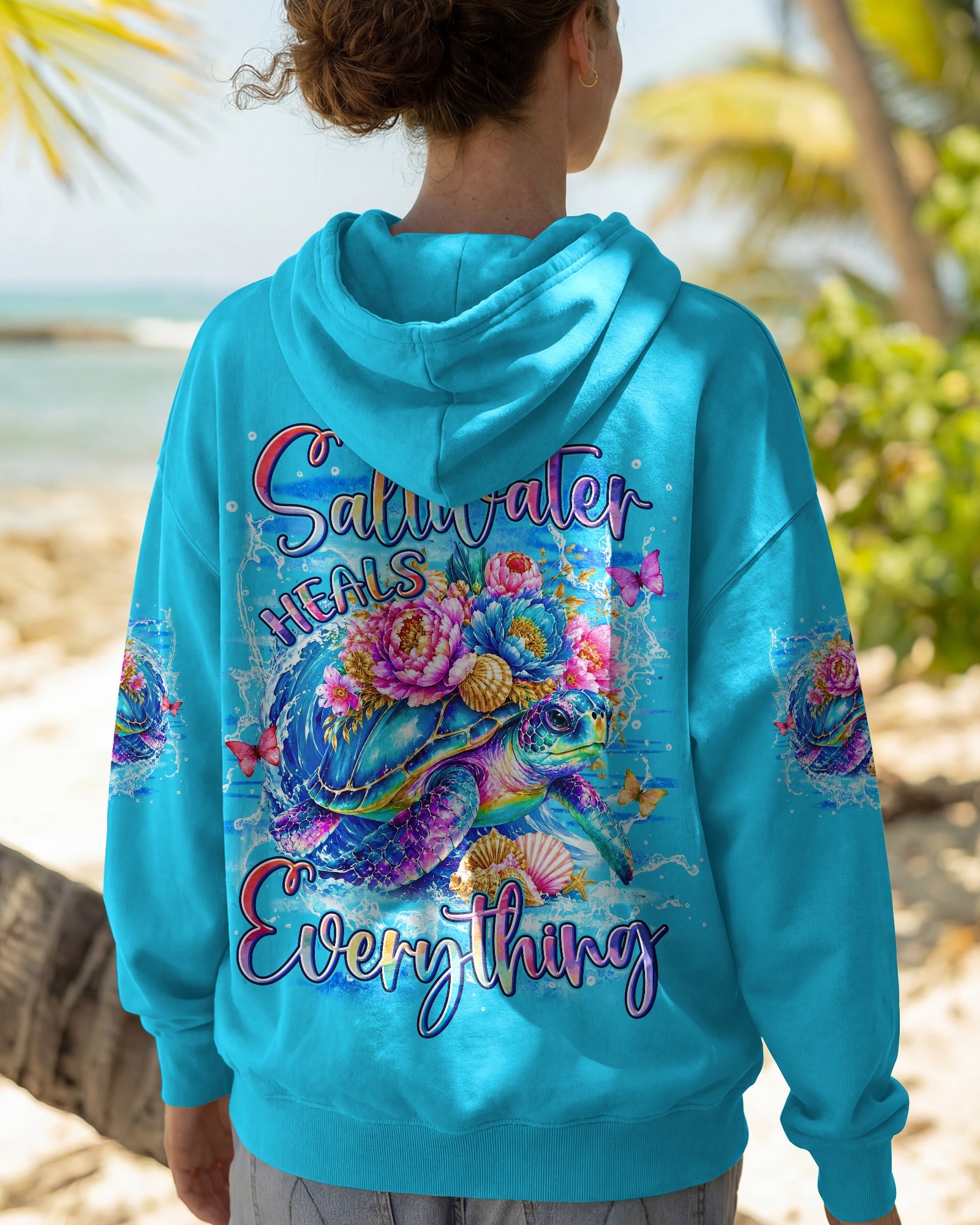 SALTWATER HEALS EVERYTHING TURTLE ALL OVER PRINT - TYLN0506263