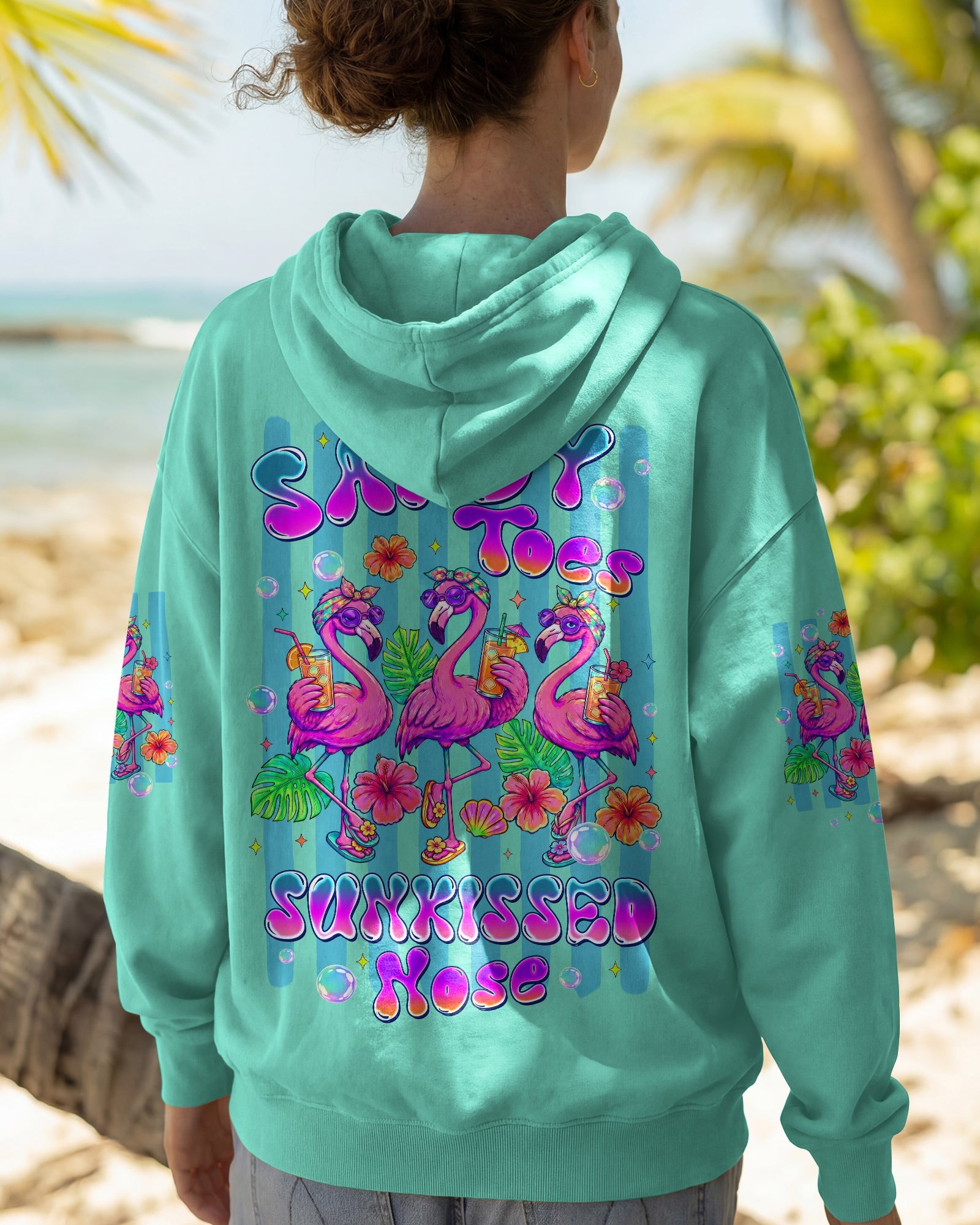 SANDY TOES SUNKISSED NOSE FLAMINGO ALL OVER PRINT  - TLTW1906261