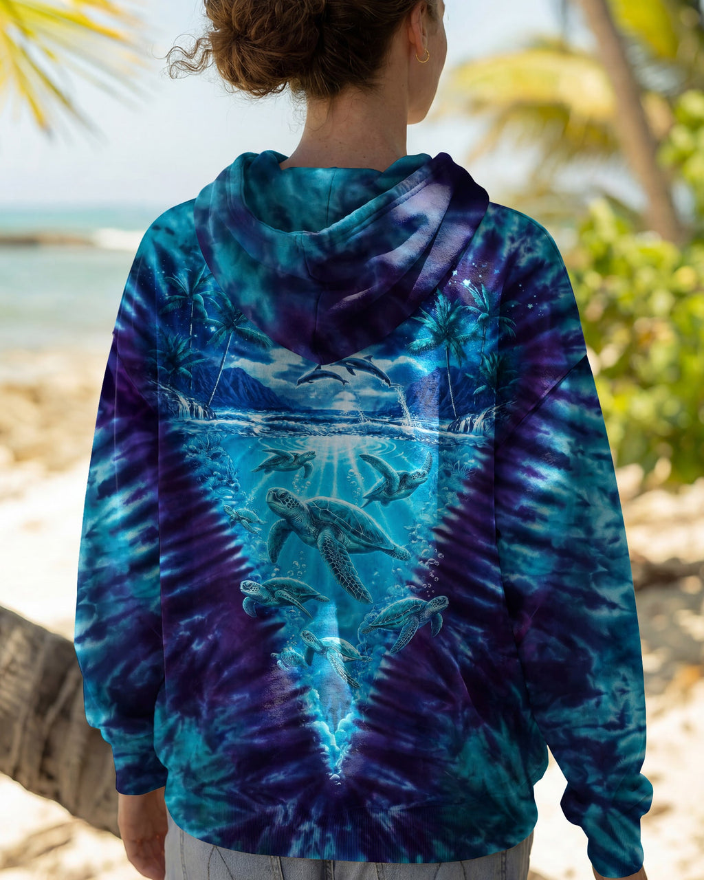 TURTLE MOONLIT PARADISE ALL OVER PRINT - RI0506263