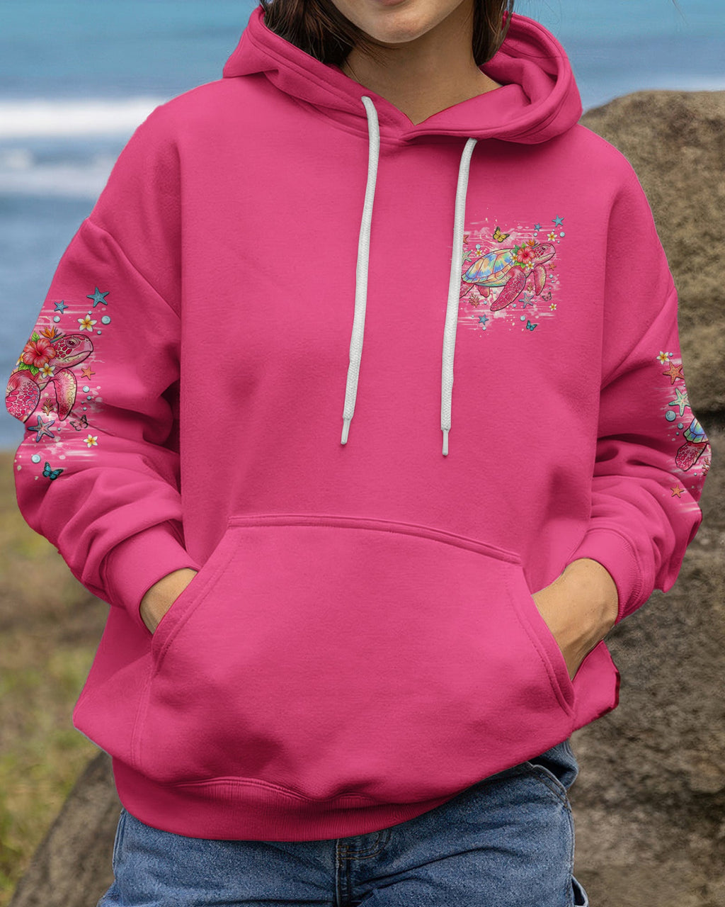TURTLE KISSES STARFISH WISHES ALL OVER PRINT -  TLHN1606264
