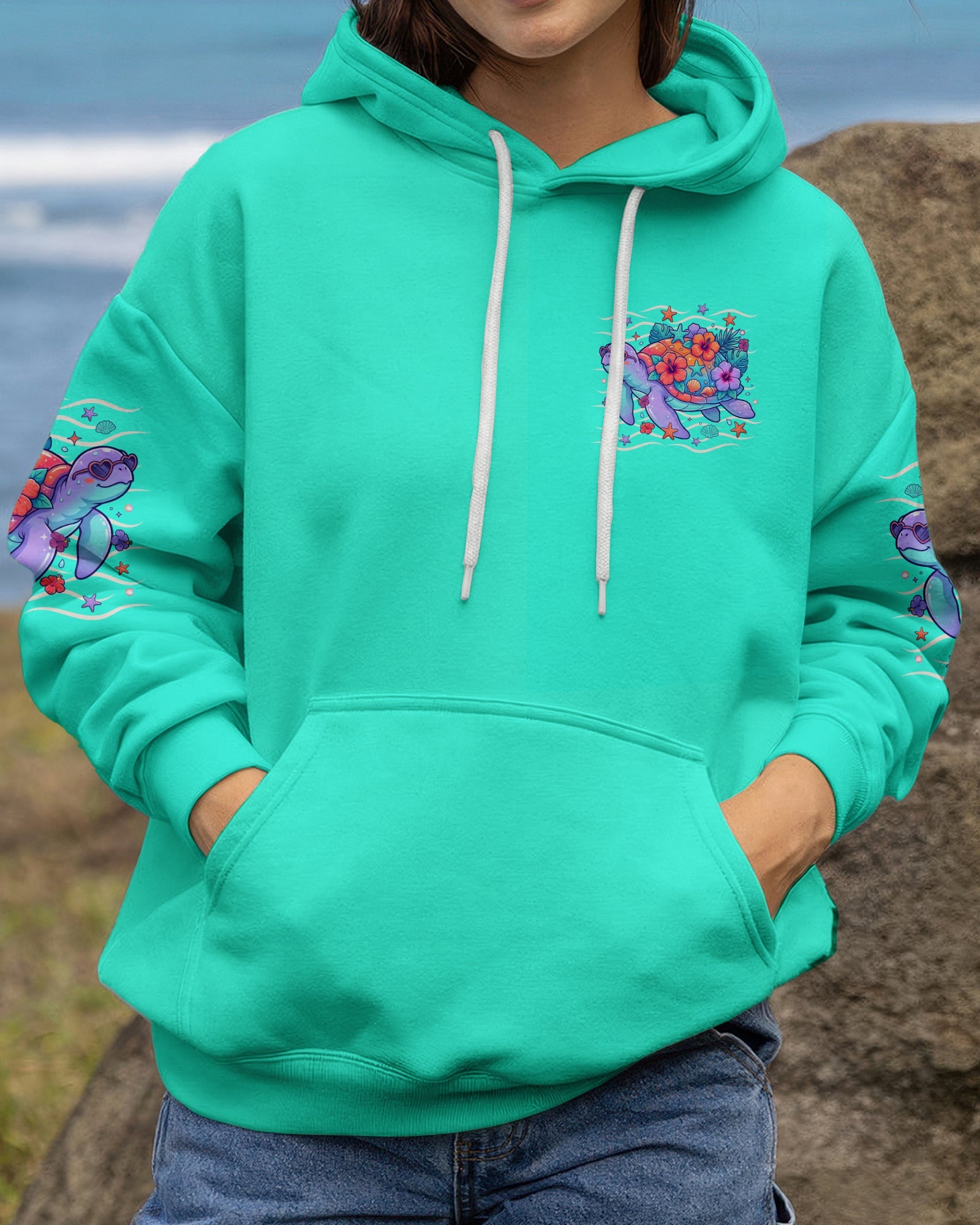SALTWATER HEALS EVERYTHING TURTLE ALL OVER PRINT  - TLNO1507261