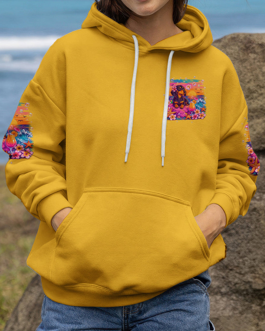 LOST IN THE WAVES DACHSHUND DOG ALL OVER PRINT - TLTW22805264