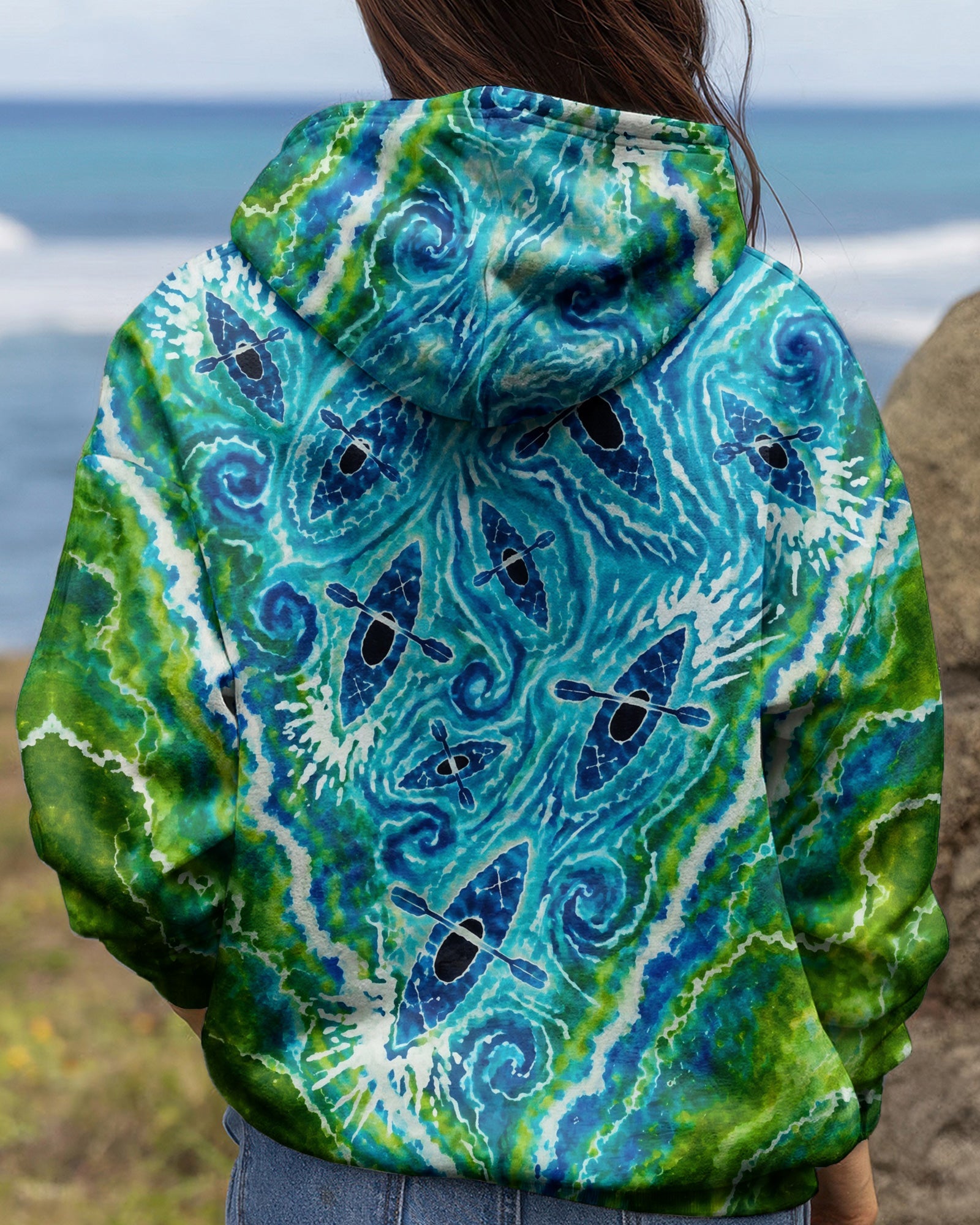LAKESIDE KAYAK WATER SWIRL ALL OVER PRINT - KMTM1107261