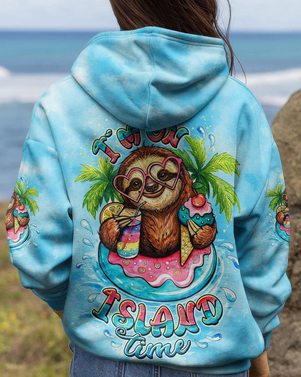 I'M ON ISLAND TIME  SLOTH ALL OVER PRINT - TLTW0804263