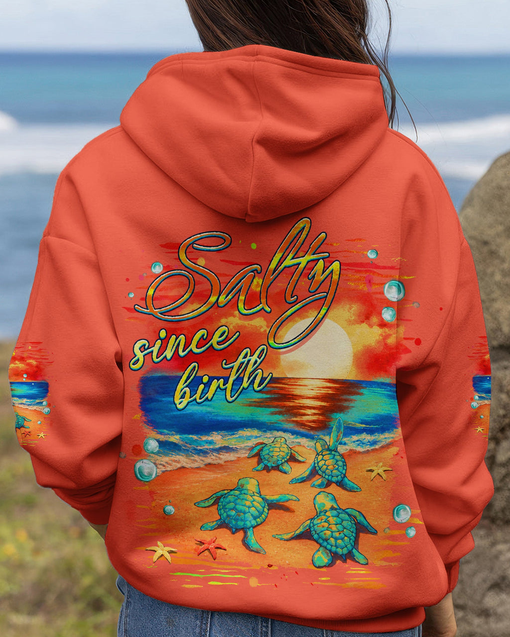 SALTY SINCE BIRTH TURTLE  ALL OVER PRINT - TLHG0506261