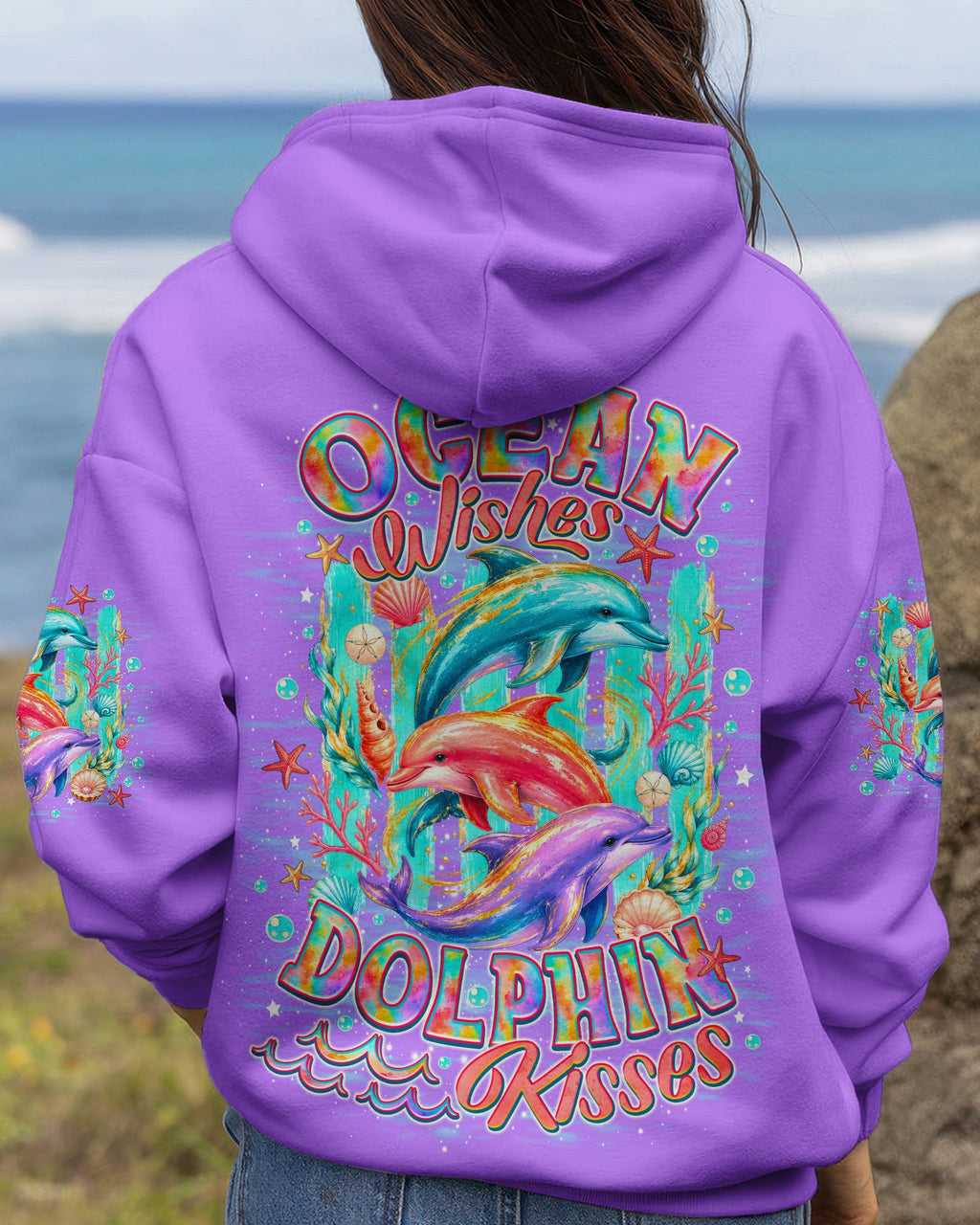 OCEAN WISHES DOLPHIN KISSES ALL OVER PRINT  - TLNO0206262