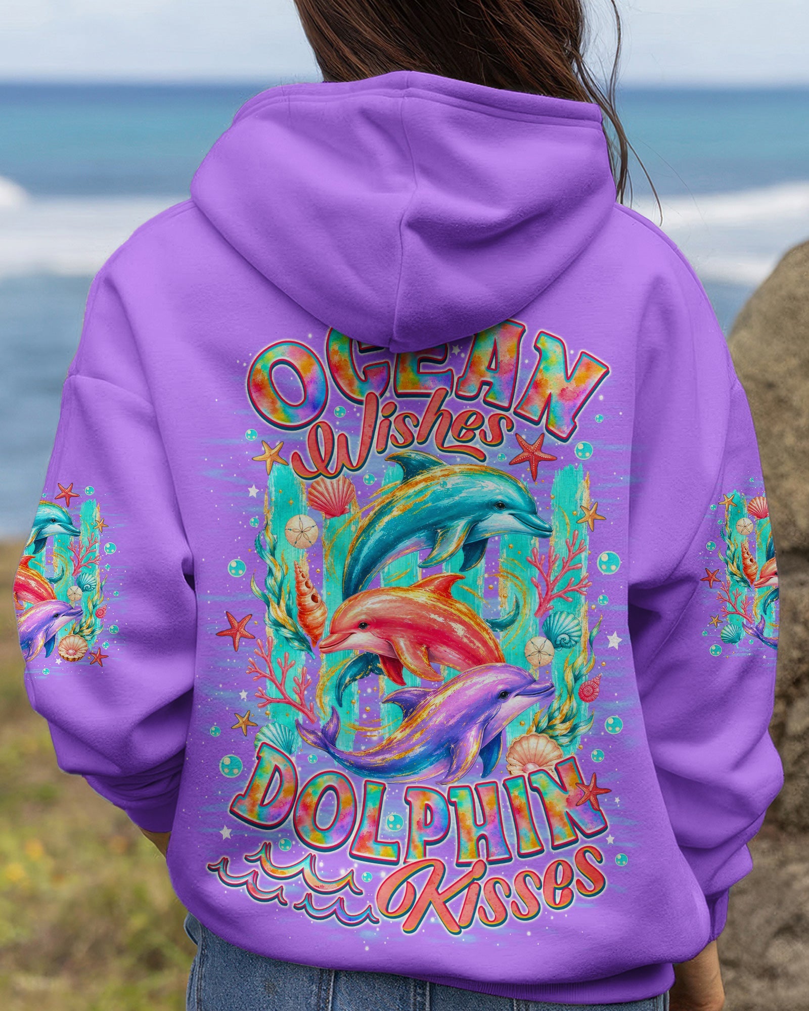 OCEAN WISHES DOLPHIN KISSES ALL OVER PRINT  - TLNO0206262