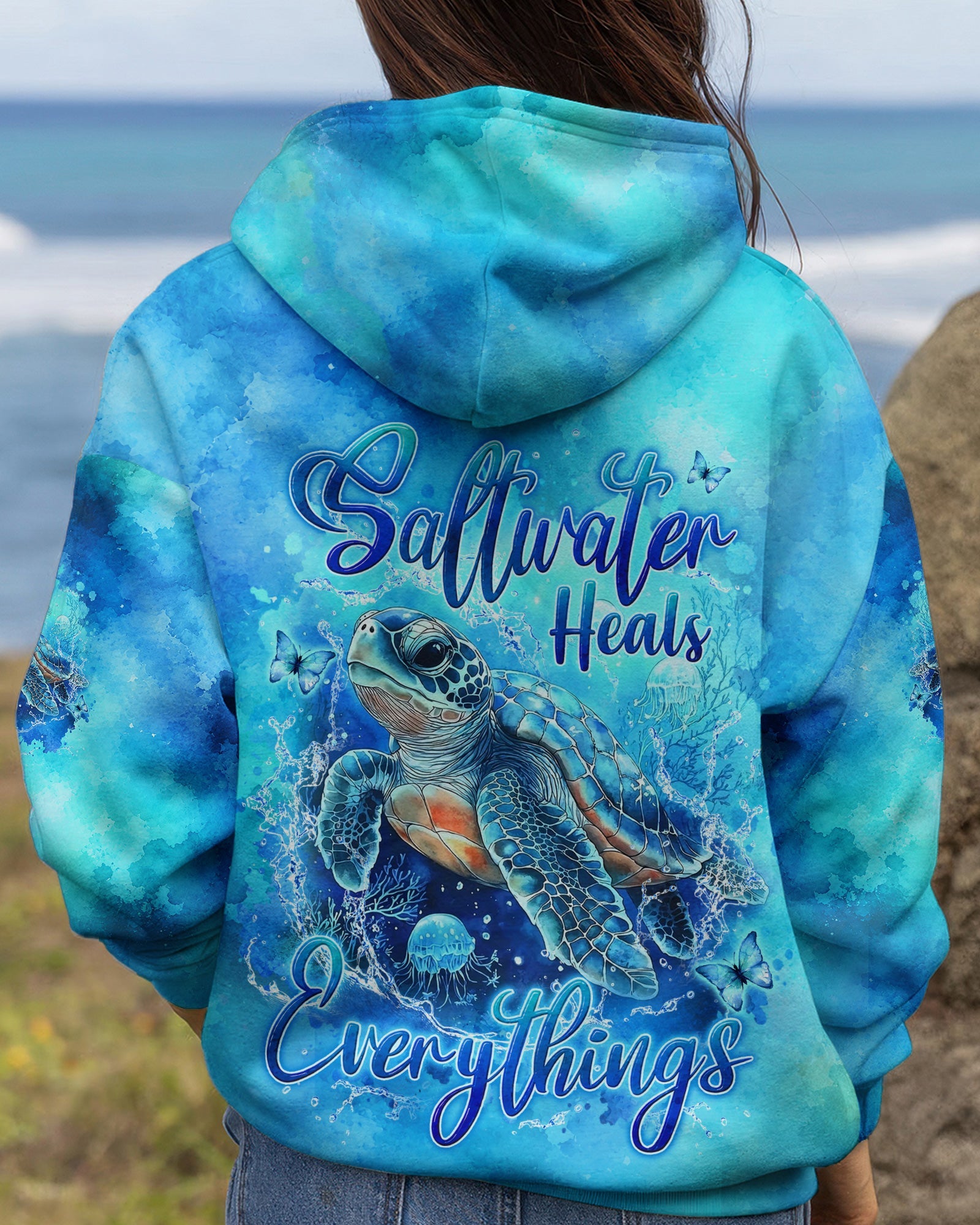 SALTWATER HEALS EVERYTHING TURTLE ALL OVER PRINT - TYLN0607263