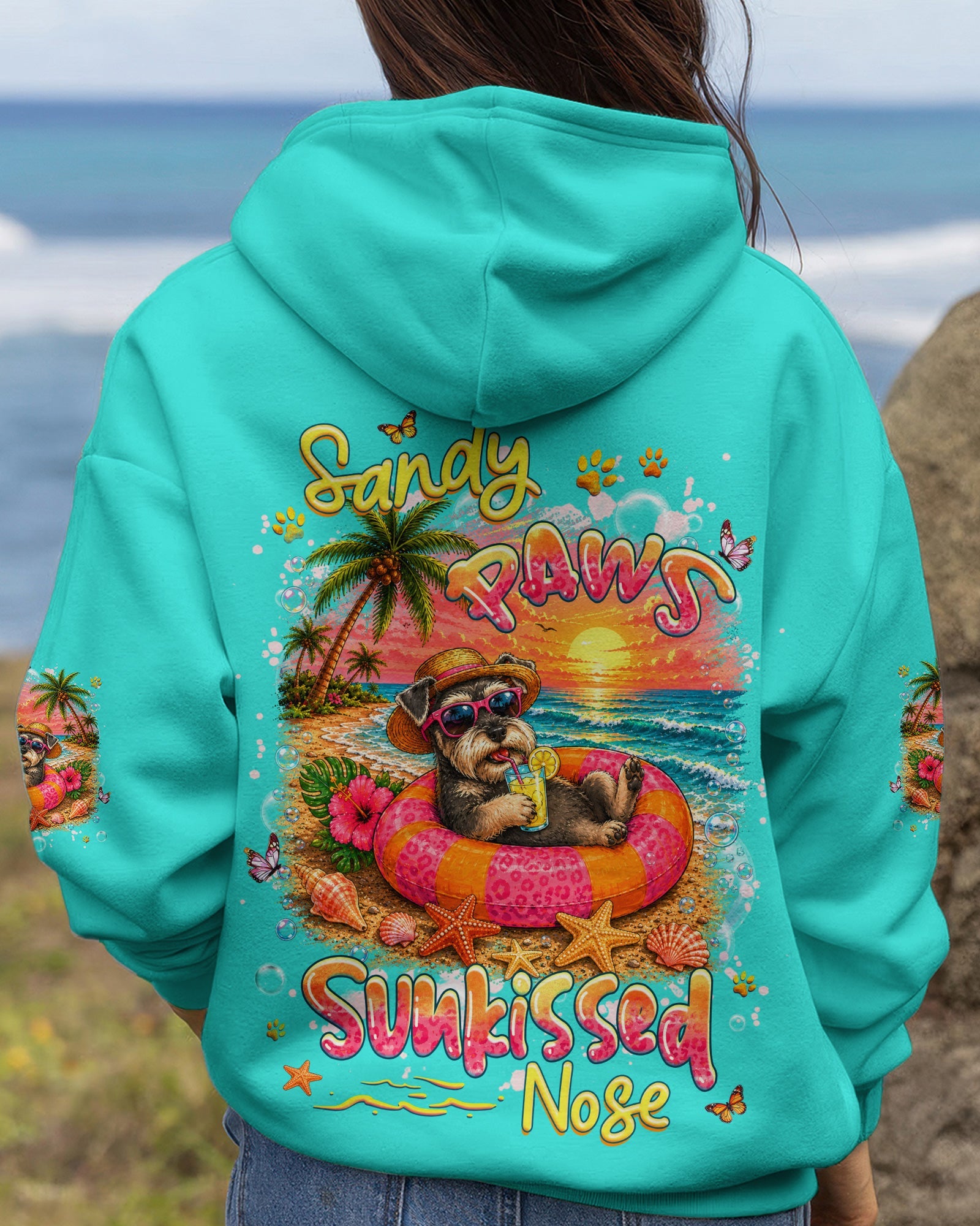 SANDY PAWS SUNKISSED NOSE SCHNAUZER DOG ALL OVER PRINT -  TLHG1905262