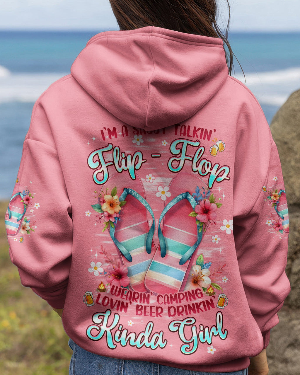 KINDA GIRL FLIP FLOPS ALL OVER PRINT - TYPQ0804261
