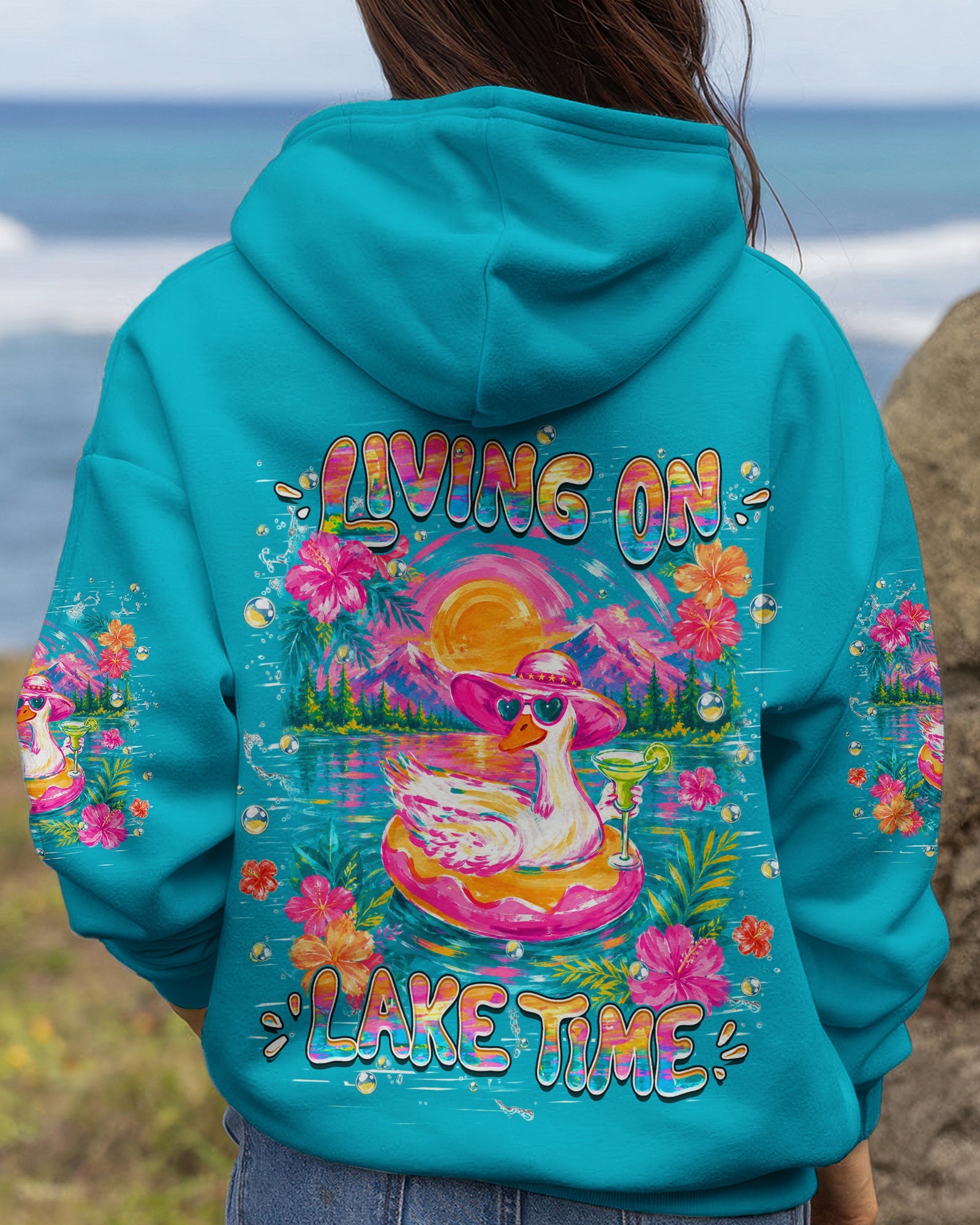LIVING ON LAKE TIME GOOSE ALL OVER PRINT   - TLHN2205263
