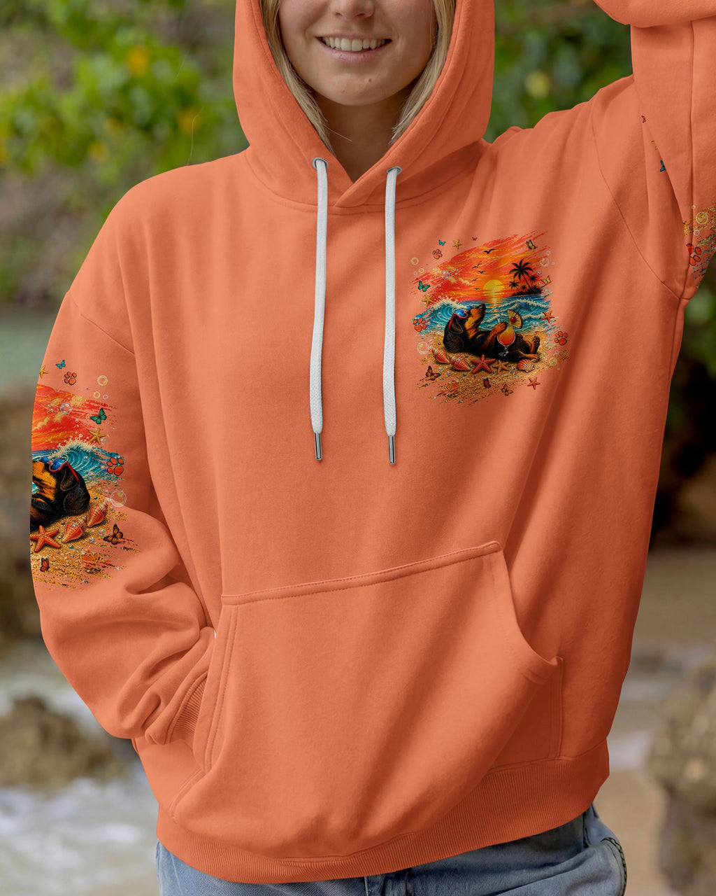 SANDY PAWS AND SALTY KISSES DACHSHUND DOG  ALL OVER PRINT  - TLNT0605263