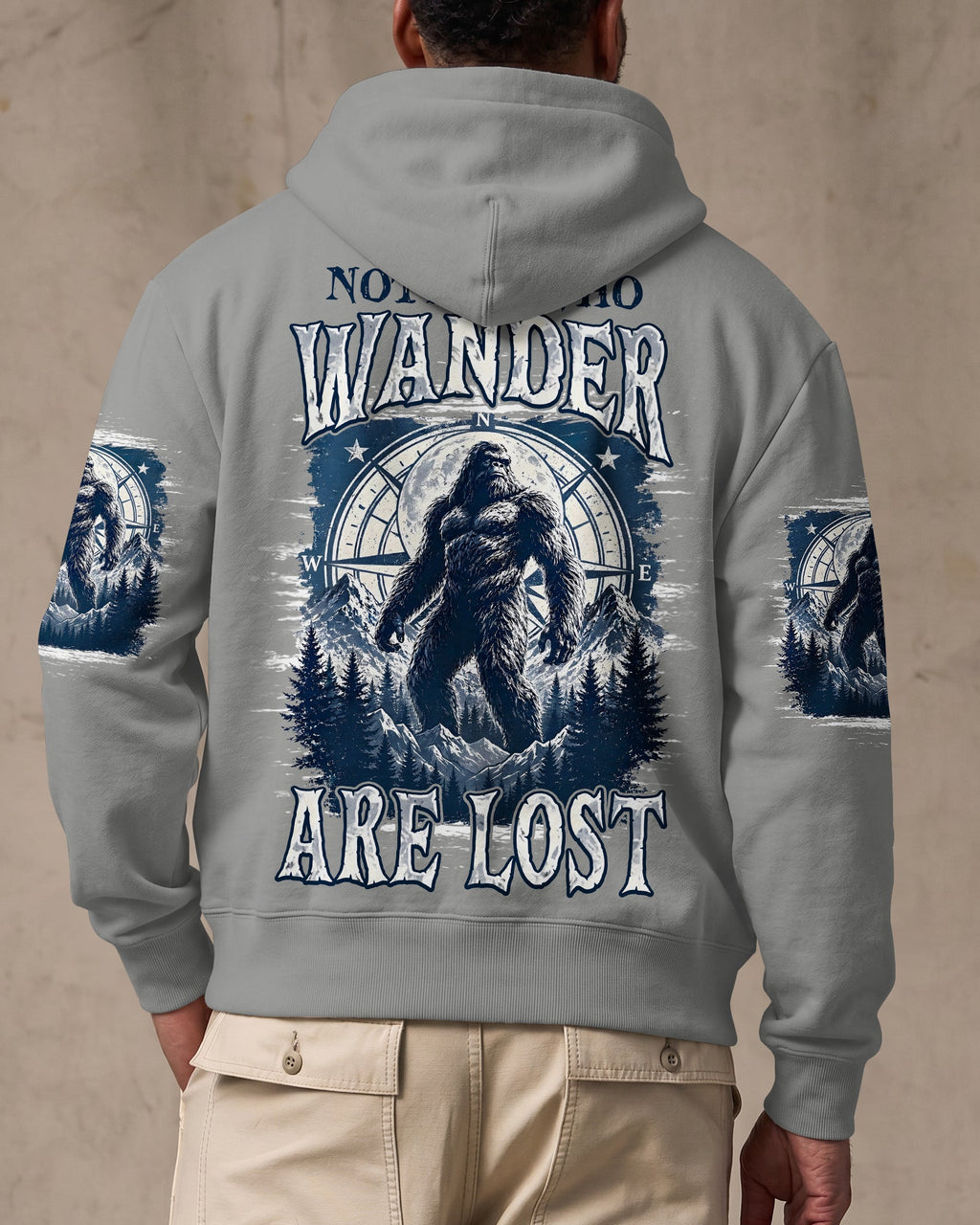NOT ALL WHO WANDER ARE LOST BIGFOOT ALL OVER PRINT - TYPQ0907261