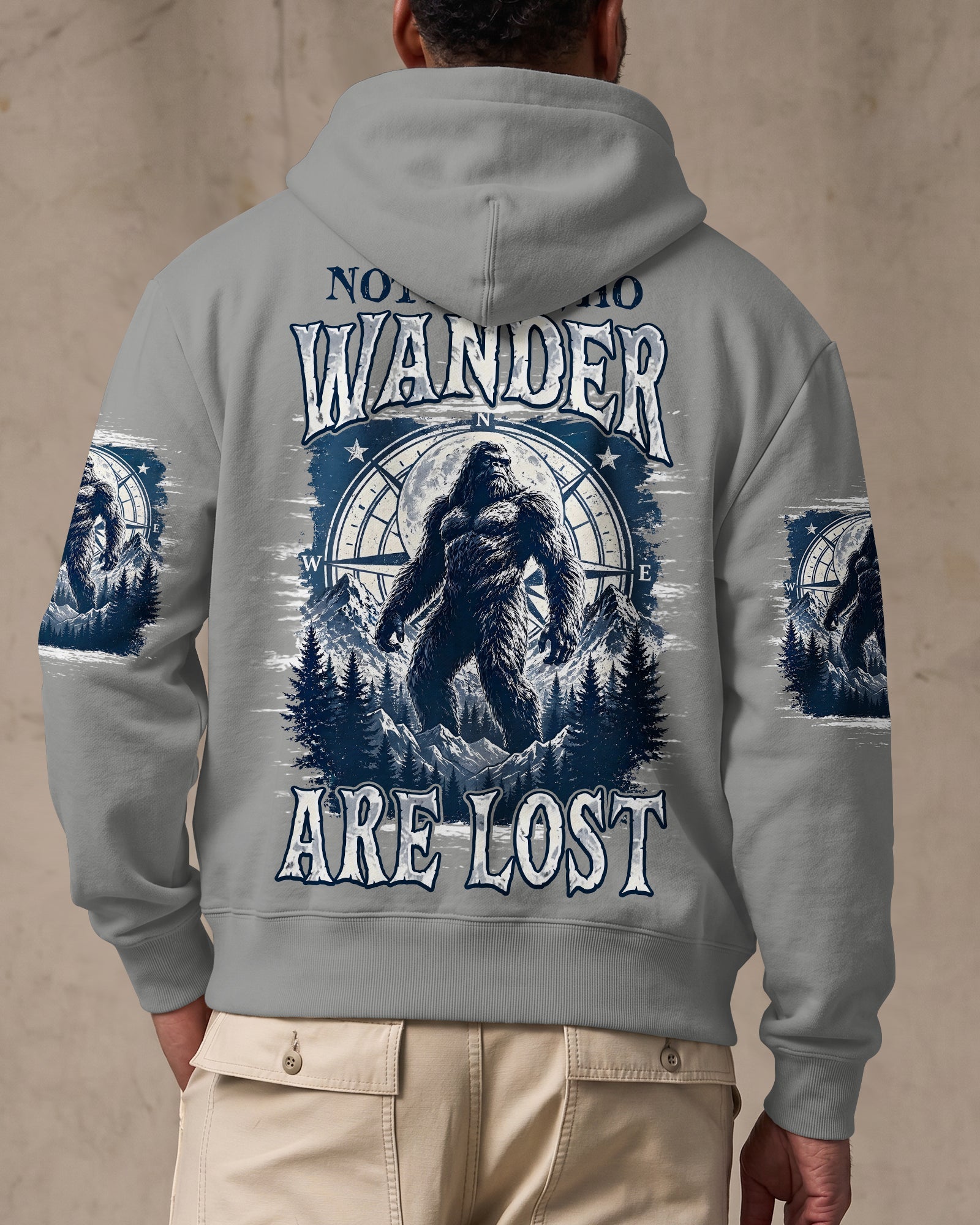 NOT ALL WHO WANDER ARE LOST BIGFOOT ALL OVER PRINT - TYPQ0907261