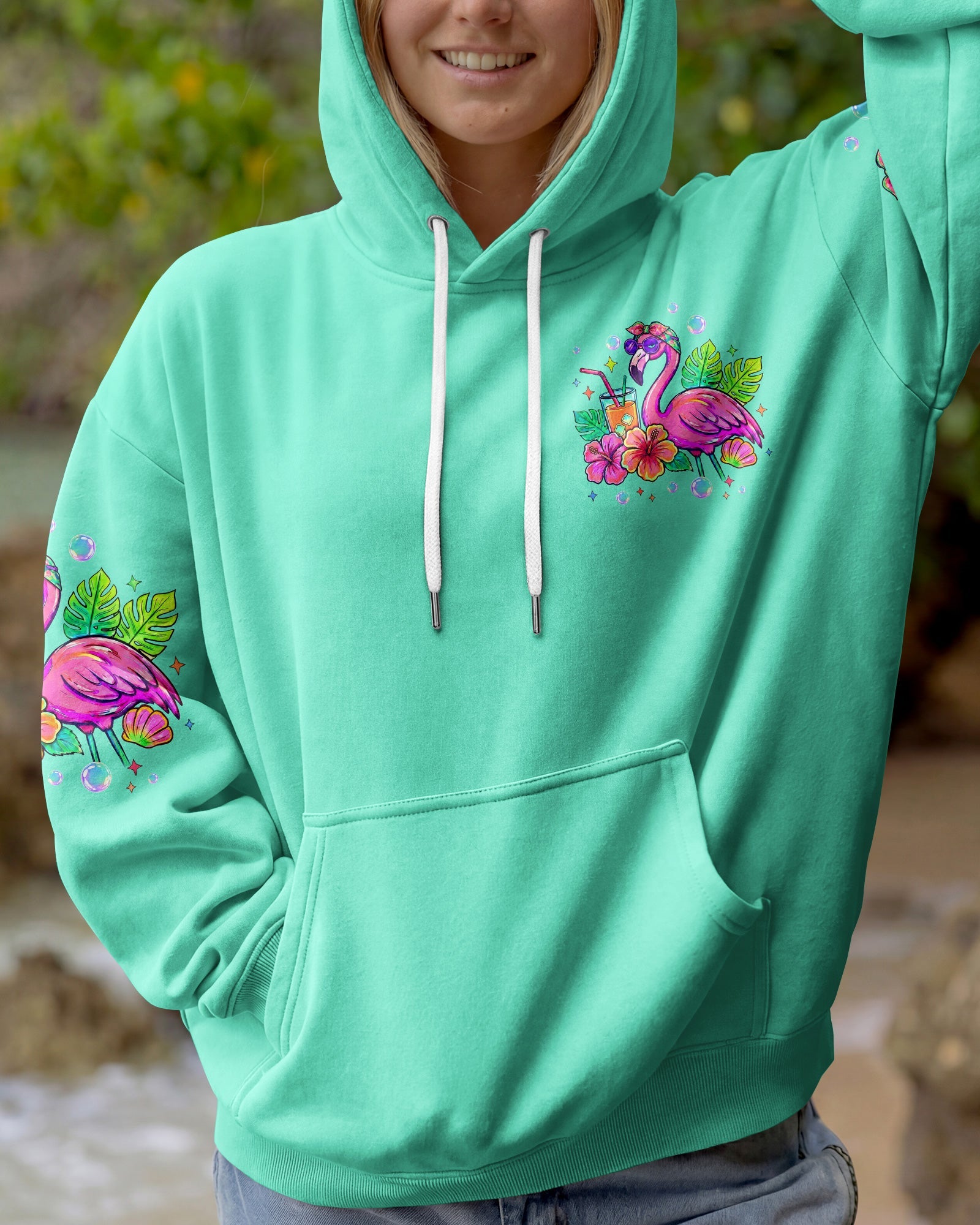 RESTING BEACH FACE FLAMINGO ALL OVER PRINT - TLTW1806264