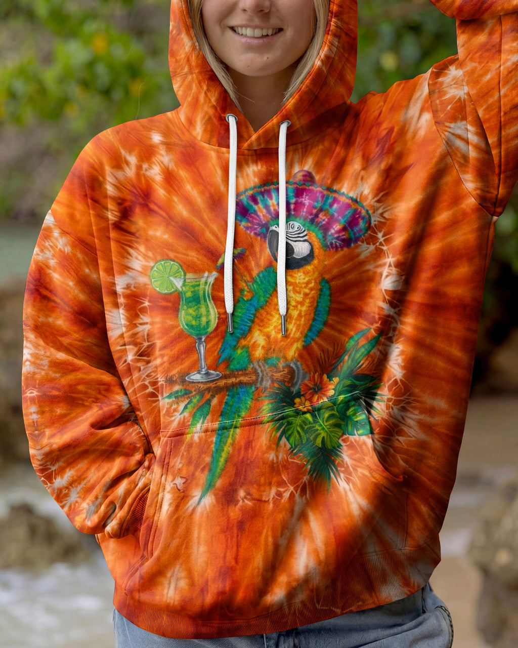 POLLY WANTS A COCKTAIL PARROT ALL OVER PRINT  - TLNO1404262