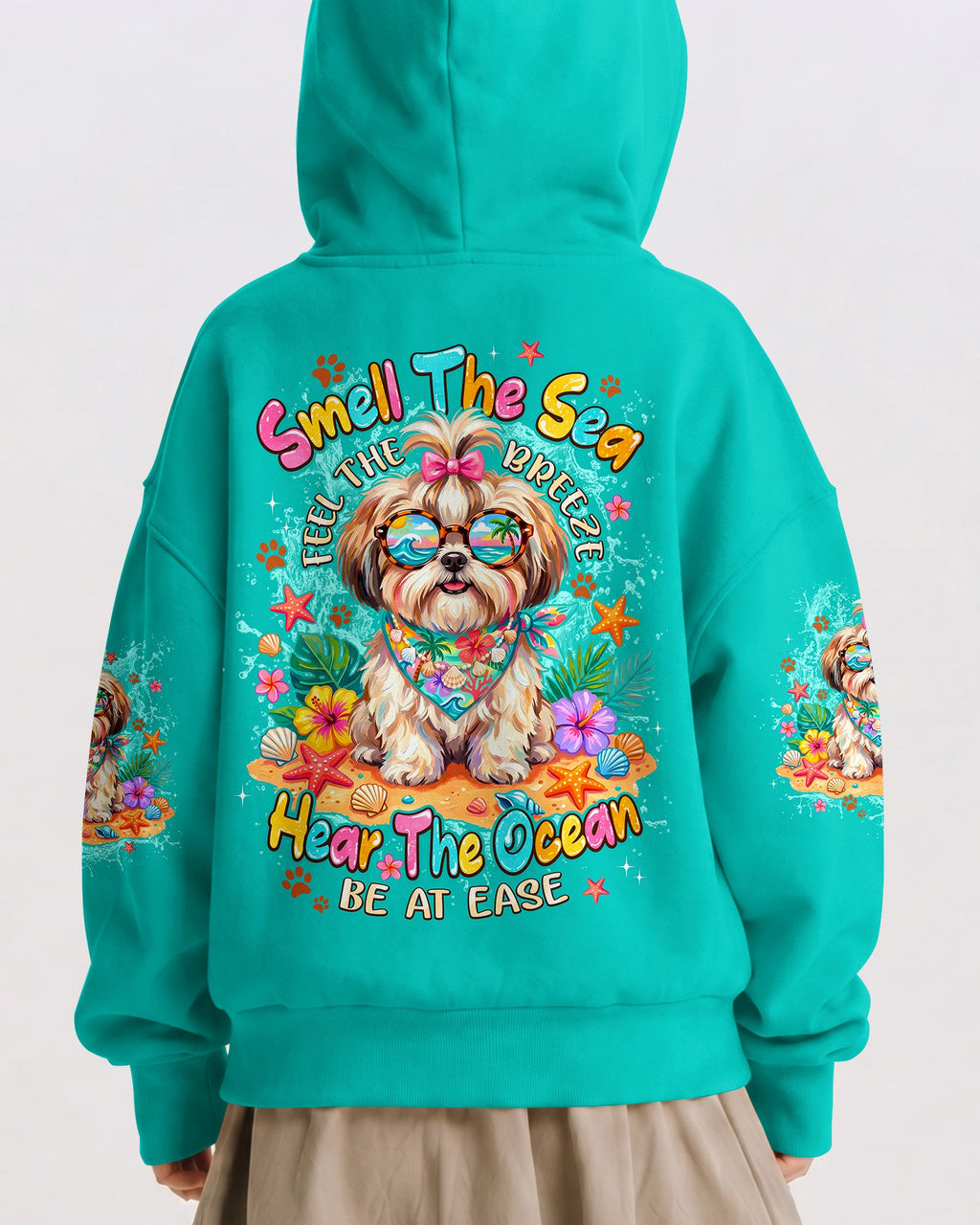 SMELL THE SEA SHIH TZU DOG KIDS ALL OVER PRINT - TYPQ0406262