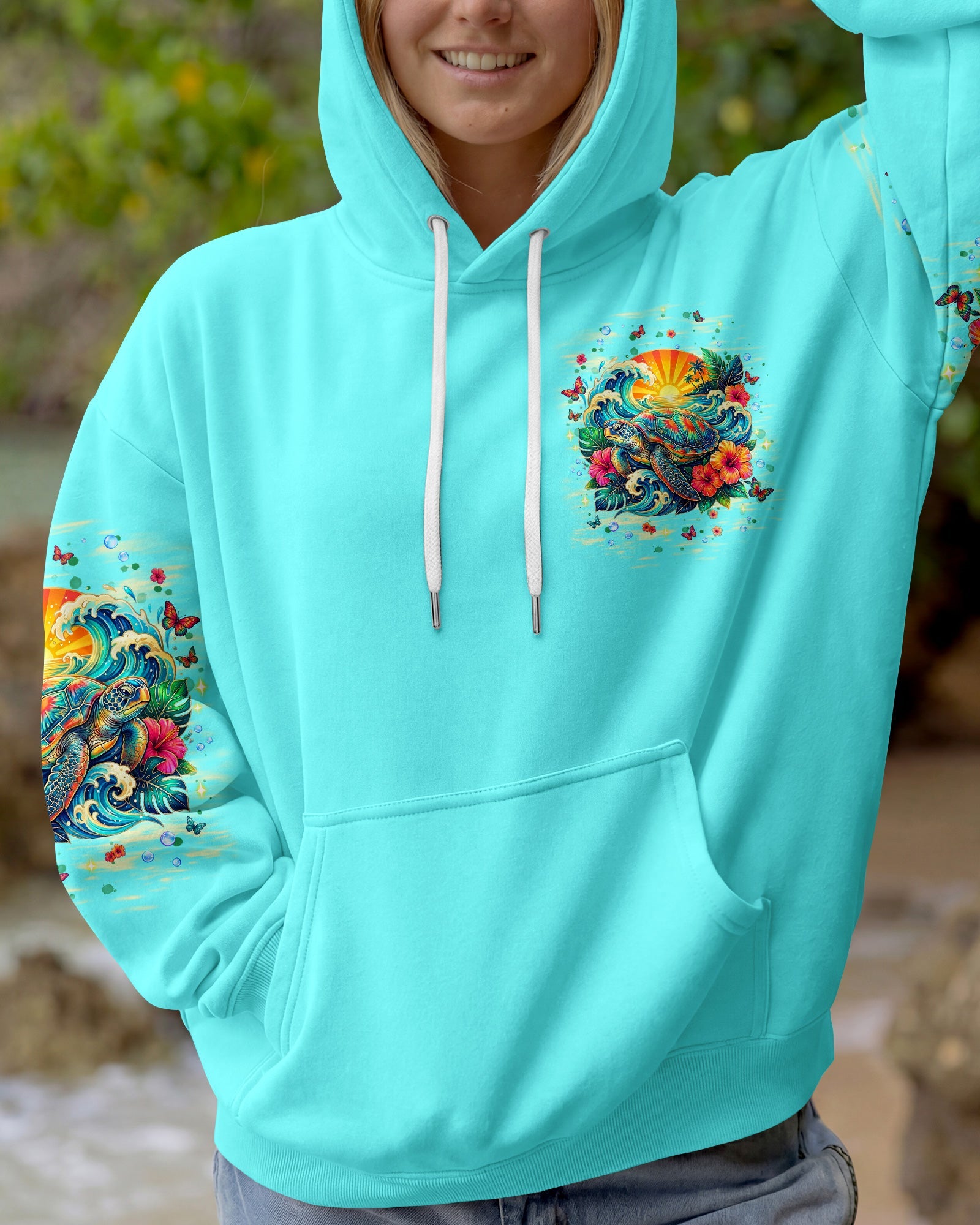 SALTWATER HEALS EVERYTHING TURTLE ALL OVER PRINT  - TLNT1704261