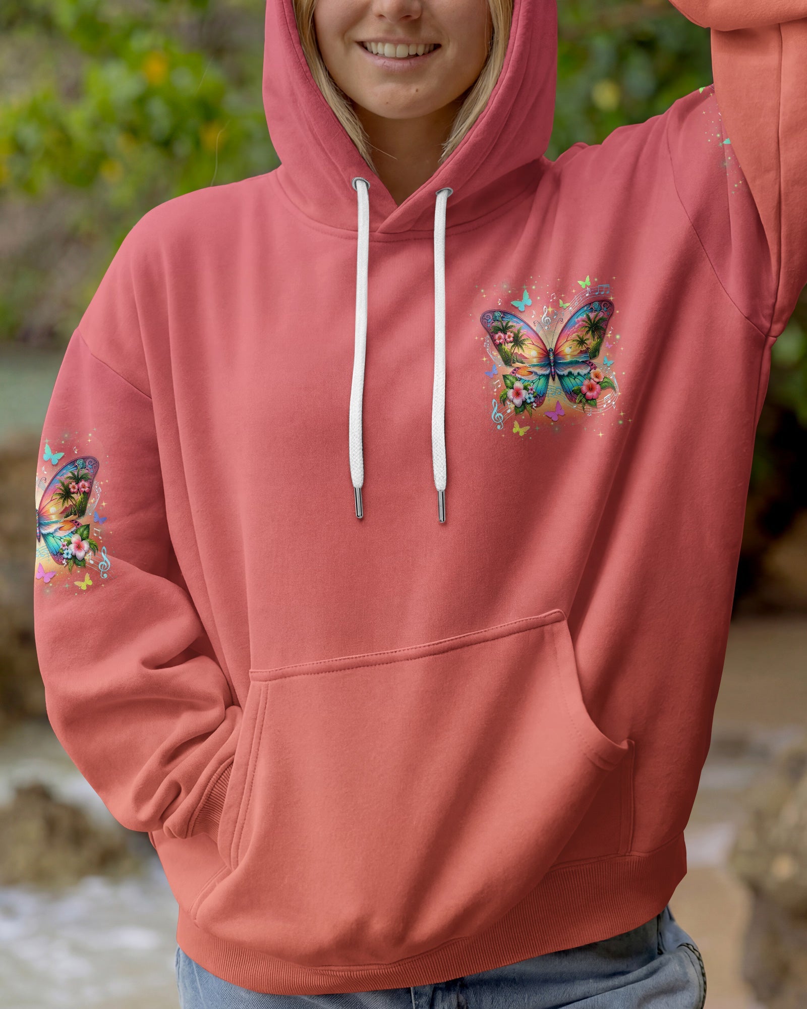 FIND ME WHERE THE MUSIC MEETS THE OCEAN BUTTERFLY ALL OVER PRINT - TYLN0704262