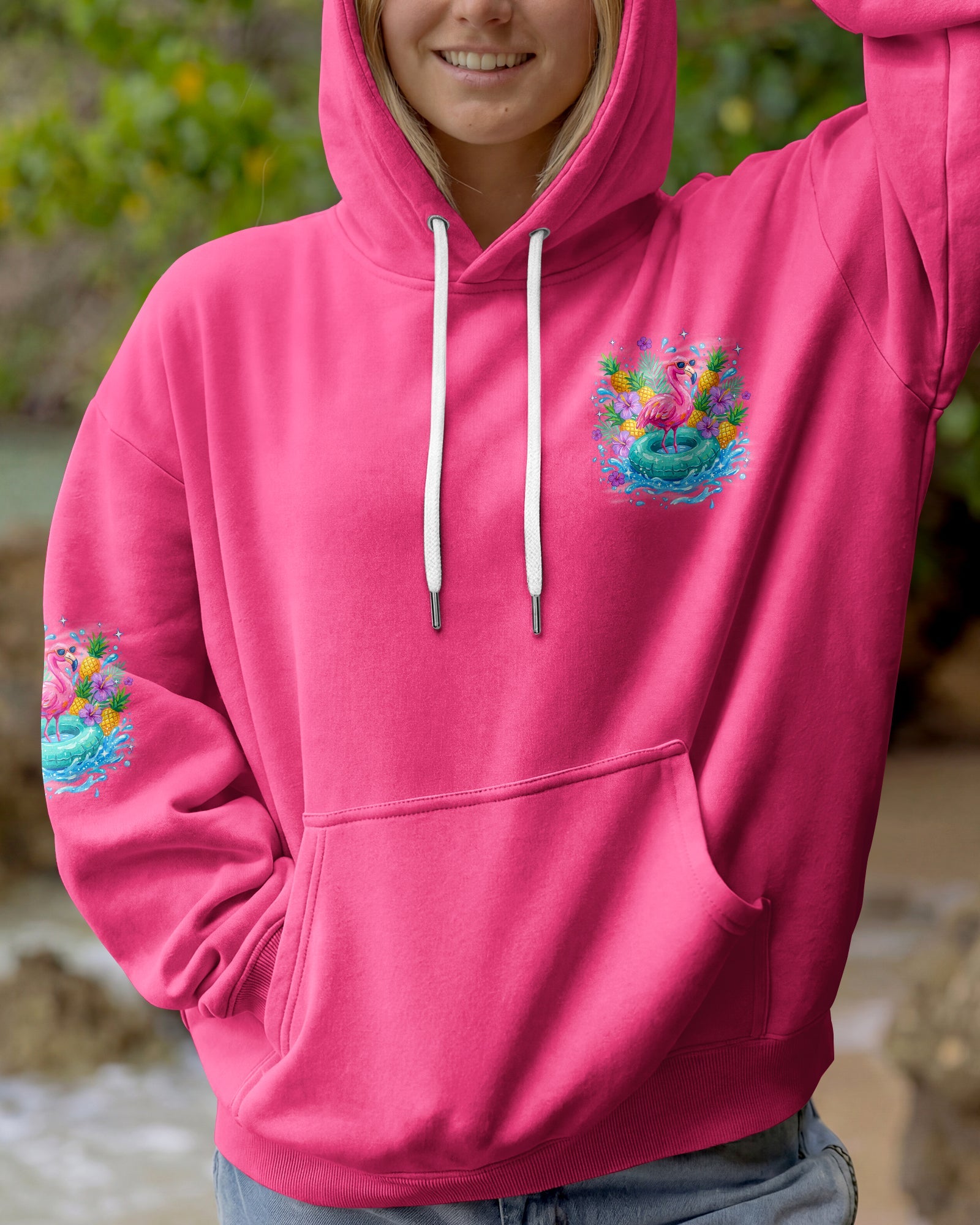 FEELING FLOCKIN' FABULOUS FLAMINGO ALL OVER PRINT - TYQY1004263