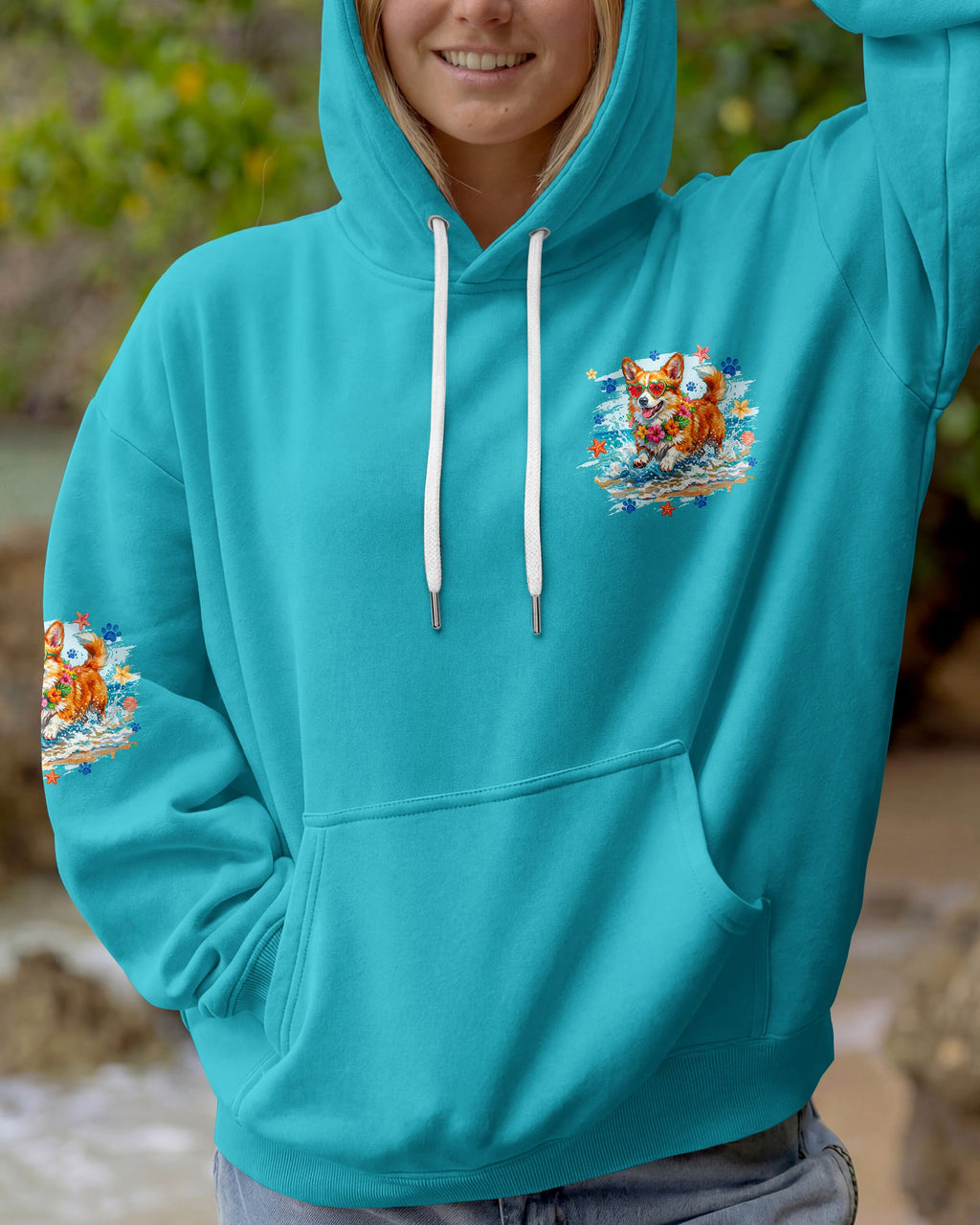 HAPPY AND SALTY CORGI DOG ALL OVER PRINT - TYQY2205261
