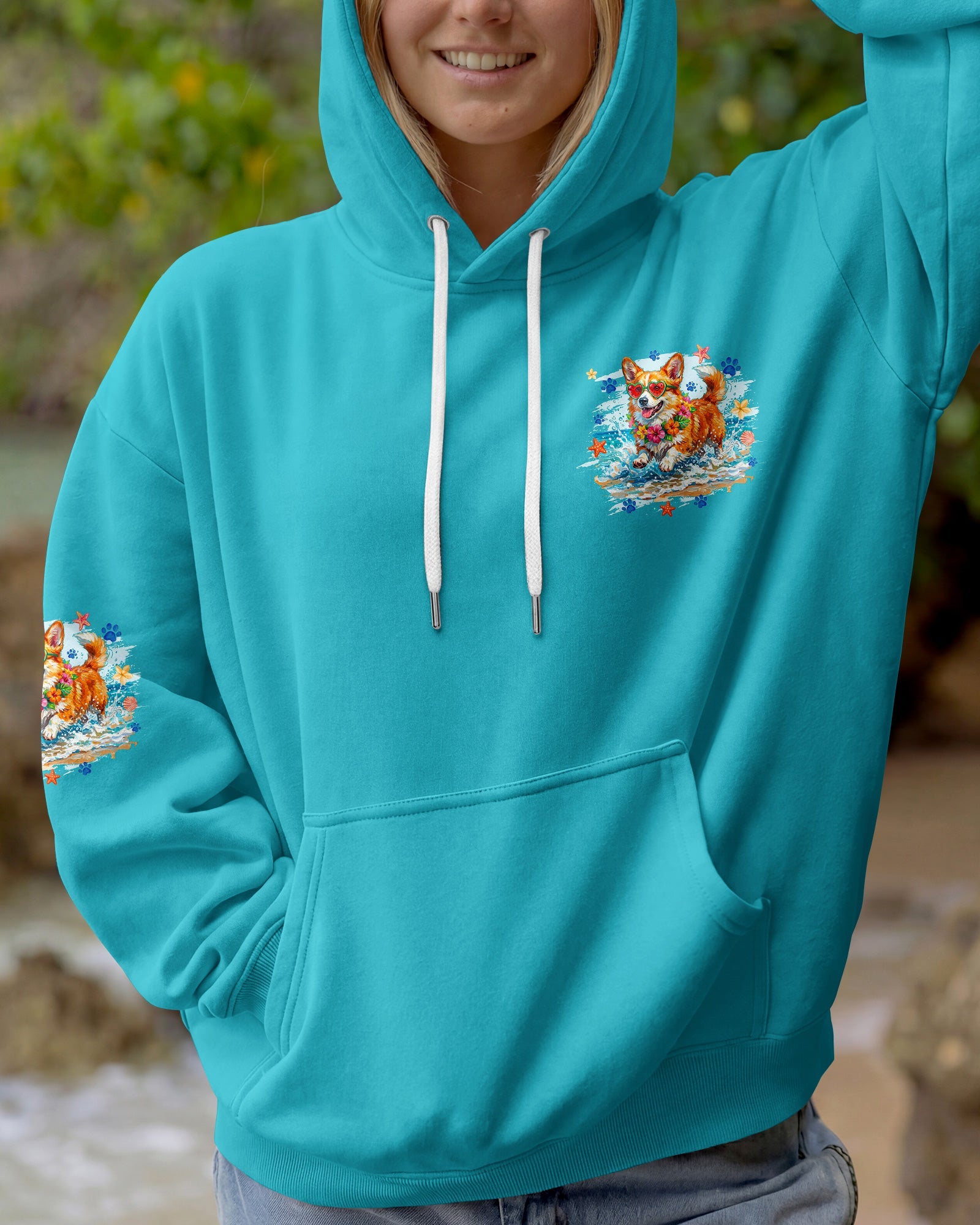 HAPPY AND SALTY CORGI DOG ALL OVER PRINT - TYQY2205261