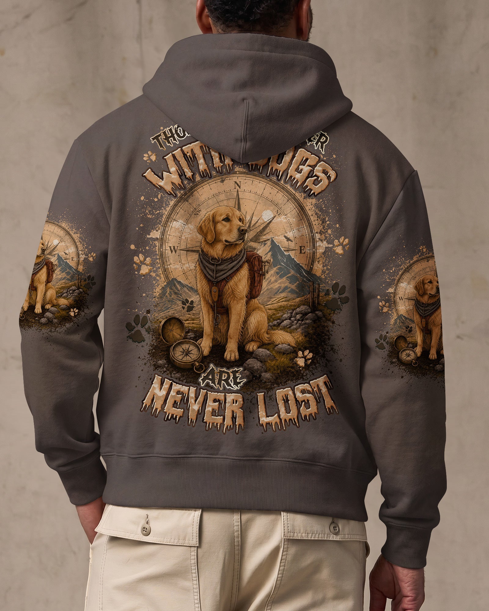 THOSE WHO WANDER WITH DOGS GOLDEN RETRIEVER DOG ALL OVER PRINT - TLTW0707262